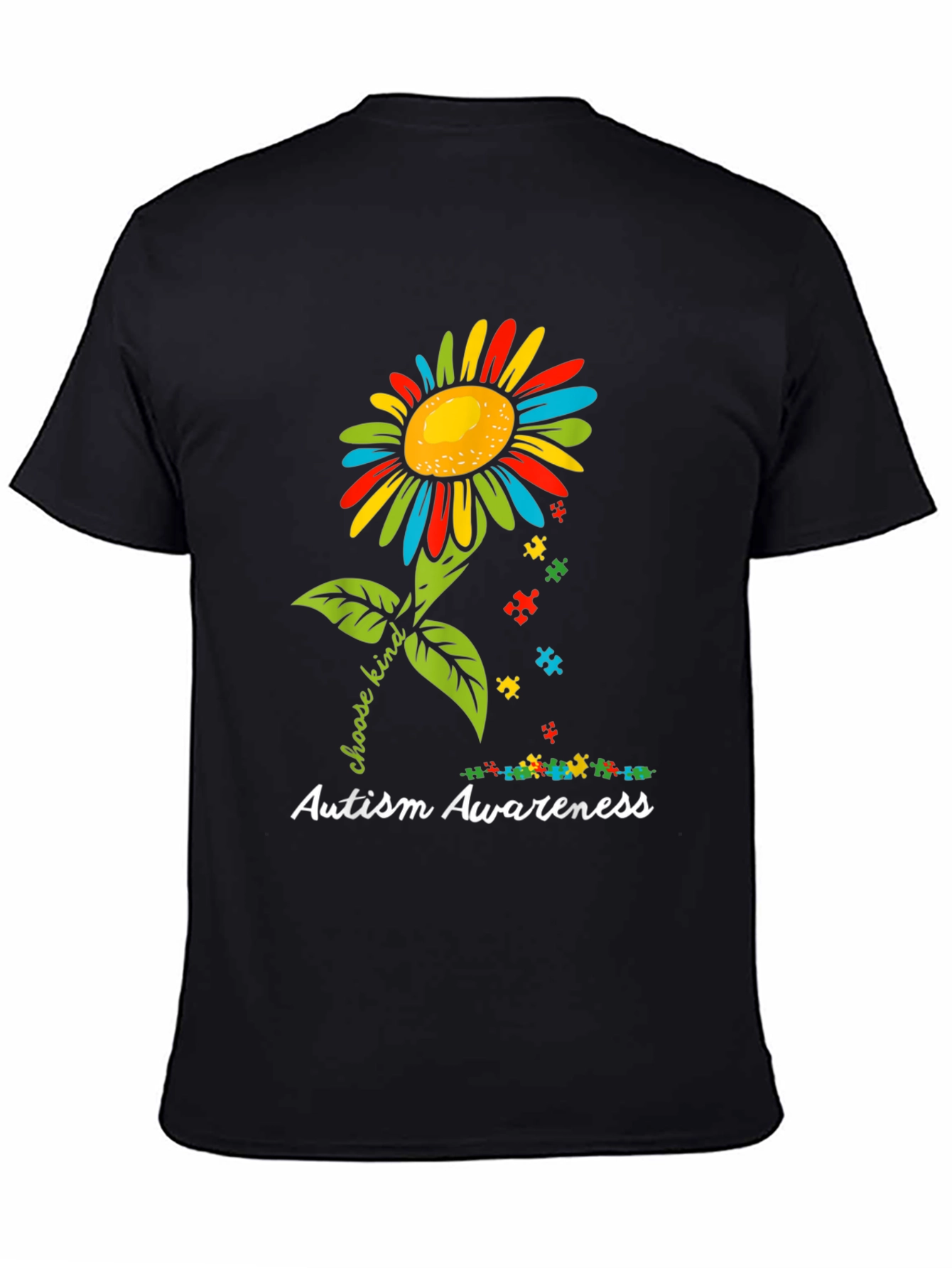 Autism Awareness Sunflower T-Shirt - Choose Kind
