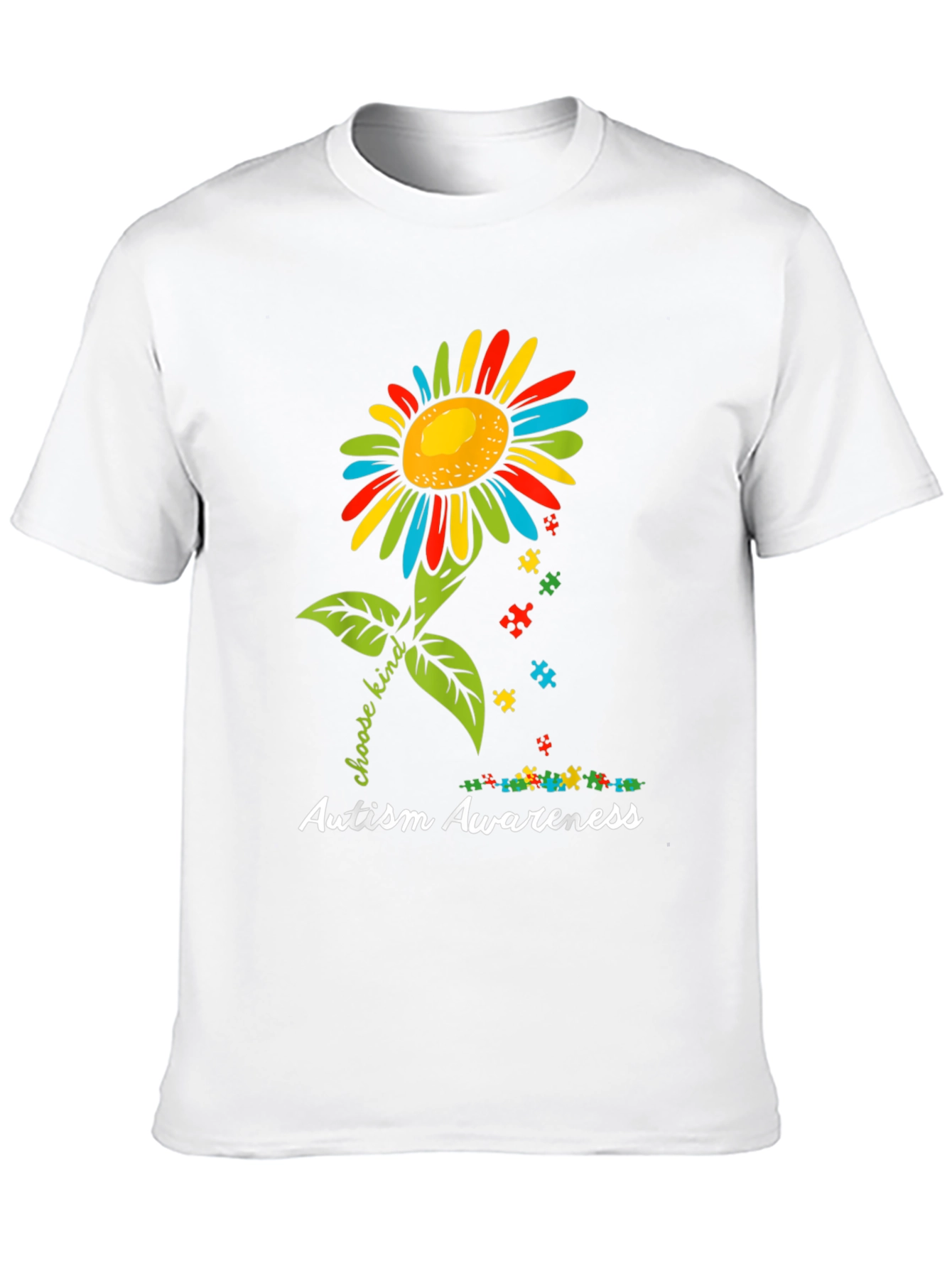 Autism Awareness Sunflower T-Shirt - Choose Kind