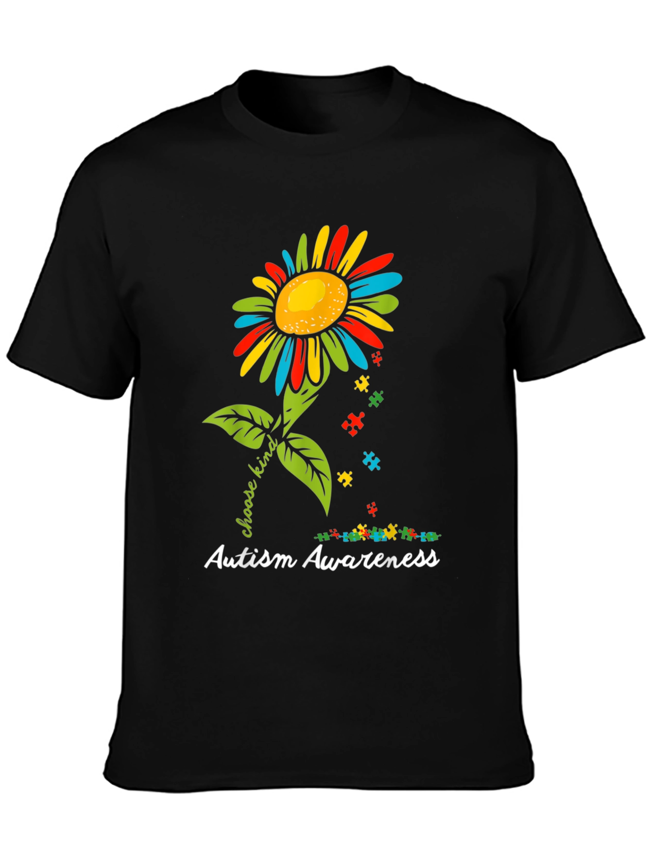 Autism Awareness Sunflower T-Shirt - Choose Kind