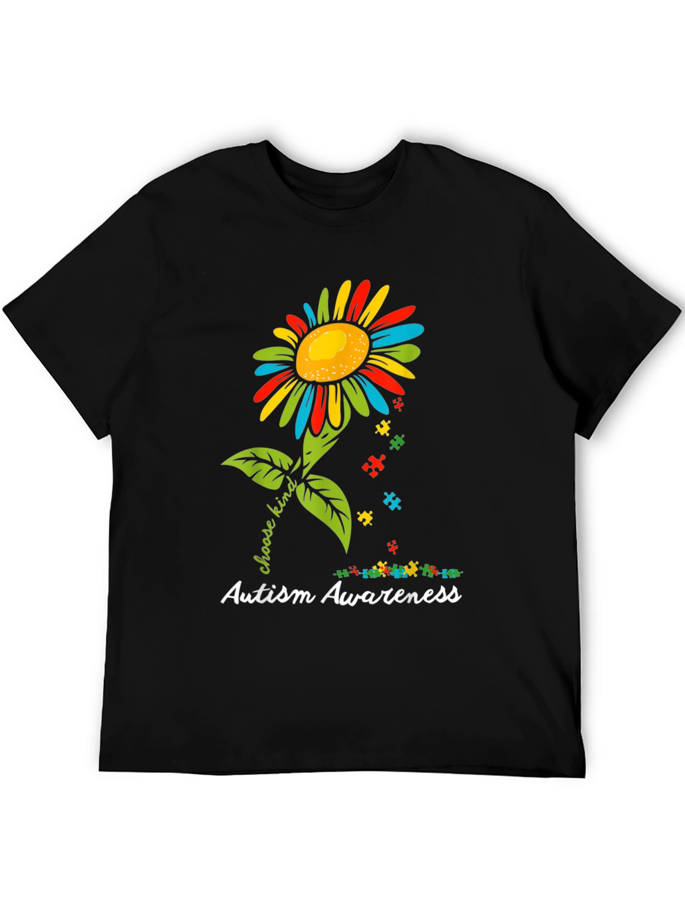 Autism Awareness Sunflower T-Shirt - Choose Kind