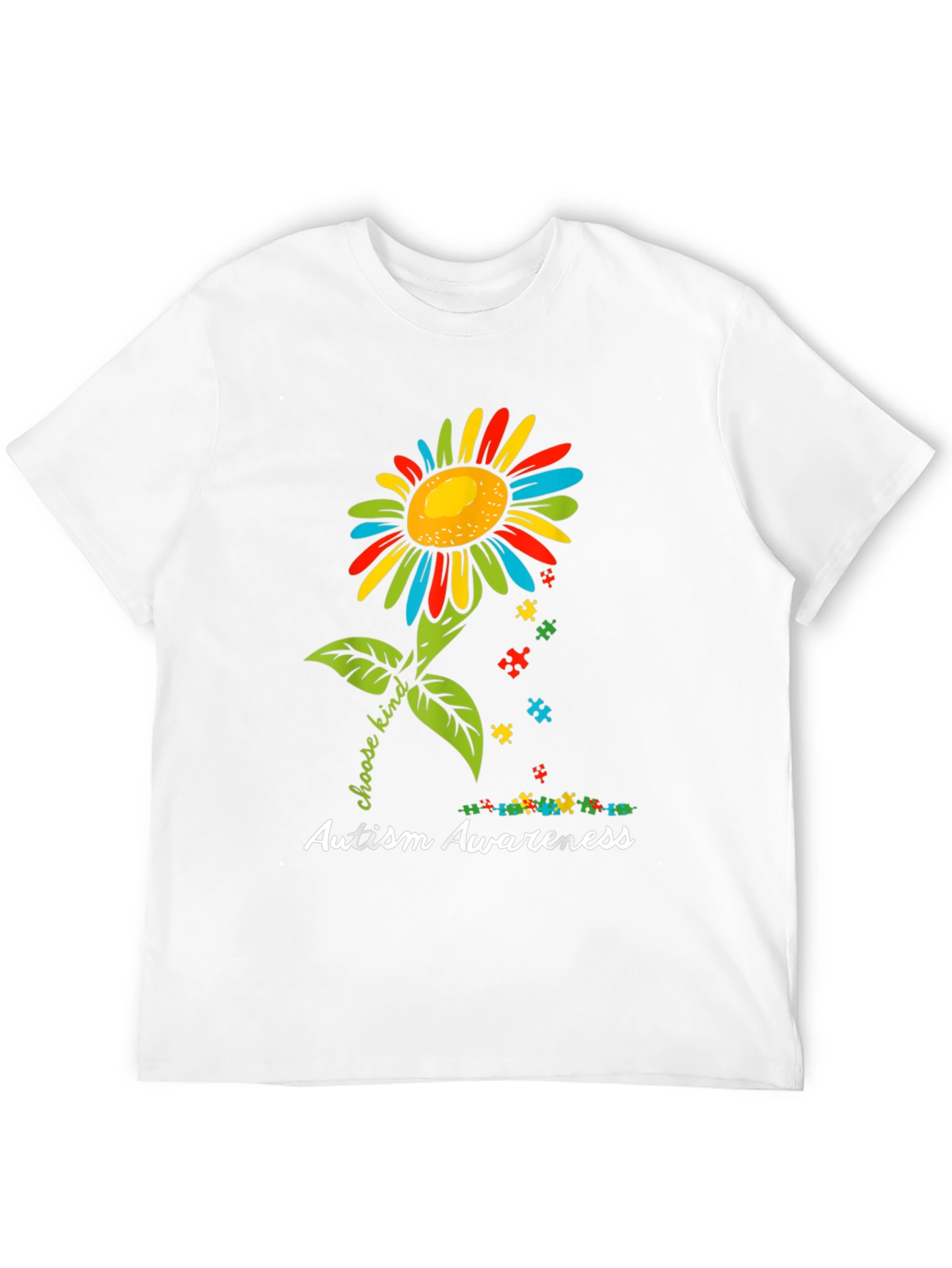 Autism Awareness Sunflower T-Shirt - Choose Kind