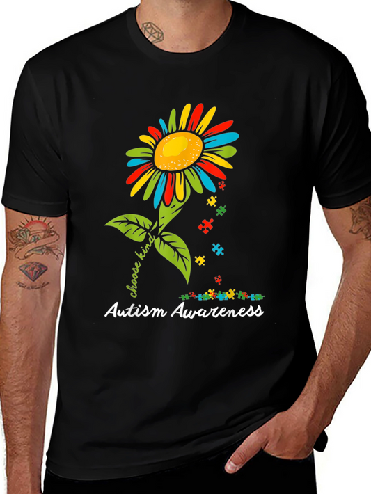 Autism Awareness Sunflower T-Shirt - Choose Kind