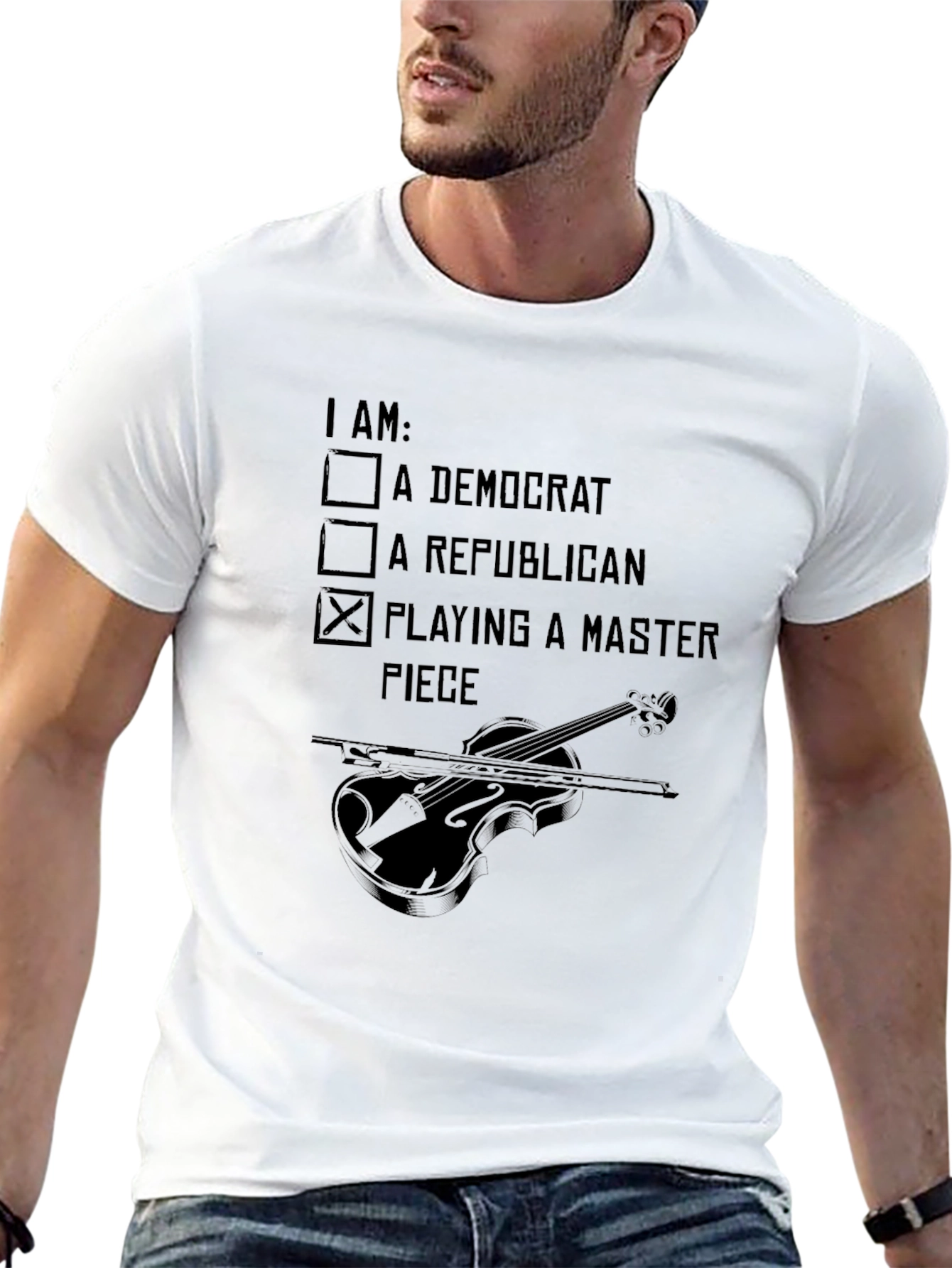 I Am Playing A Master Piece Musician T-Shirt