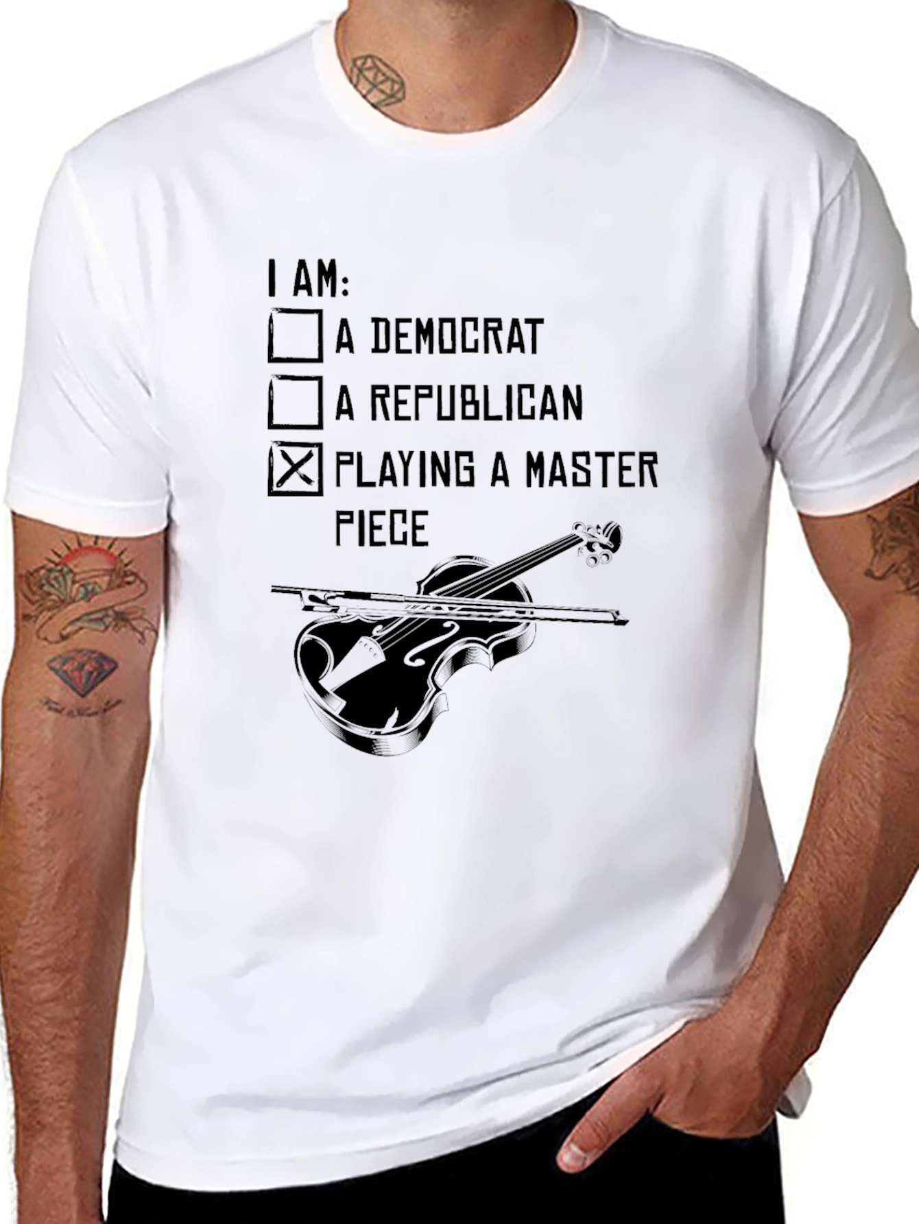 I Am Playing A Master Piece Musician T-Shirt