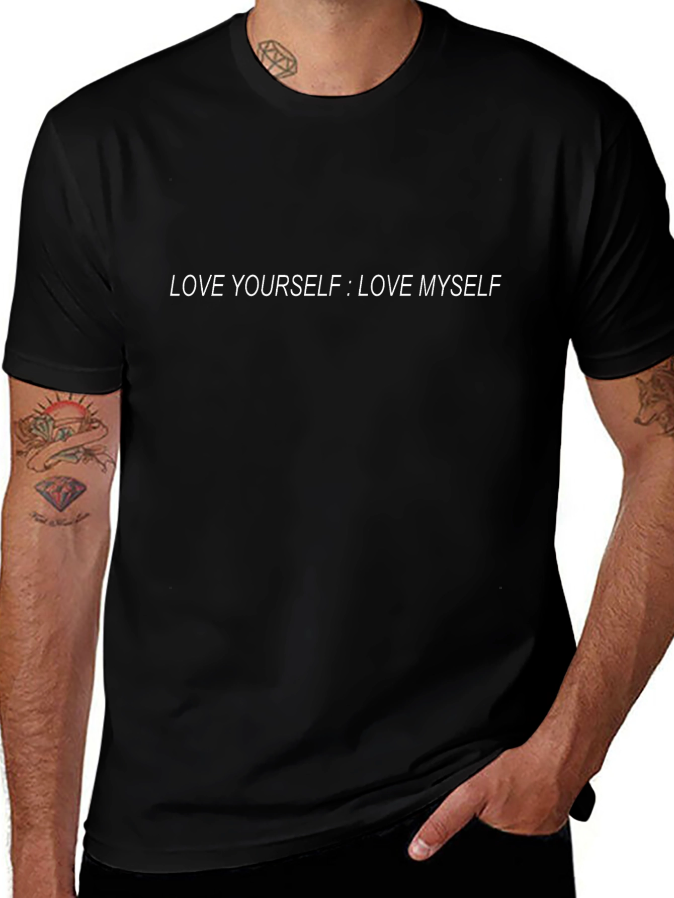 Love Yourself Graphic Tee - Black