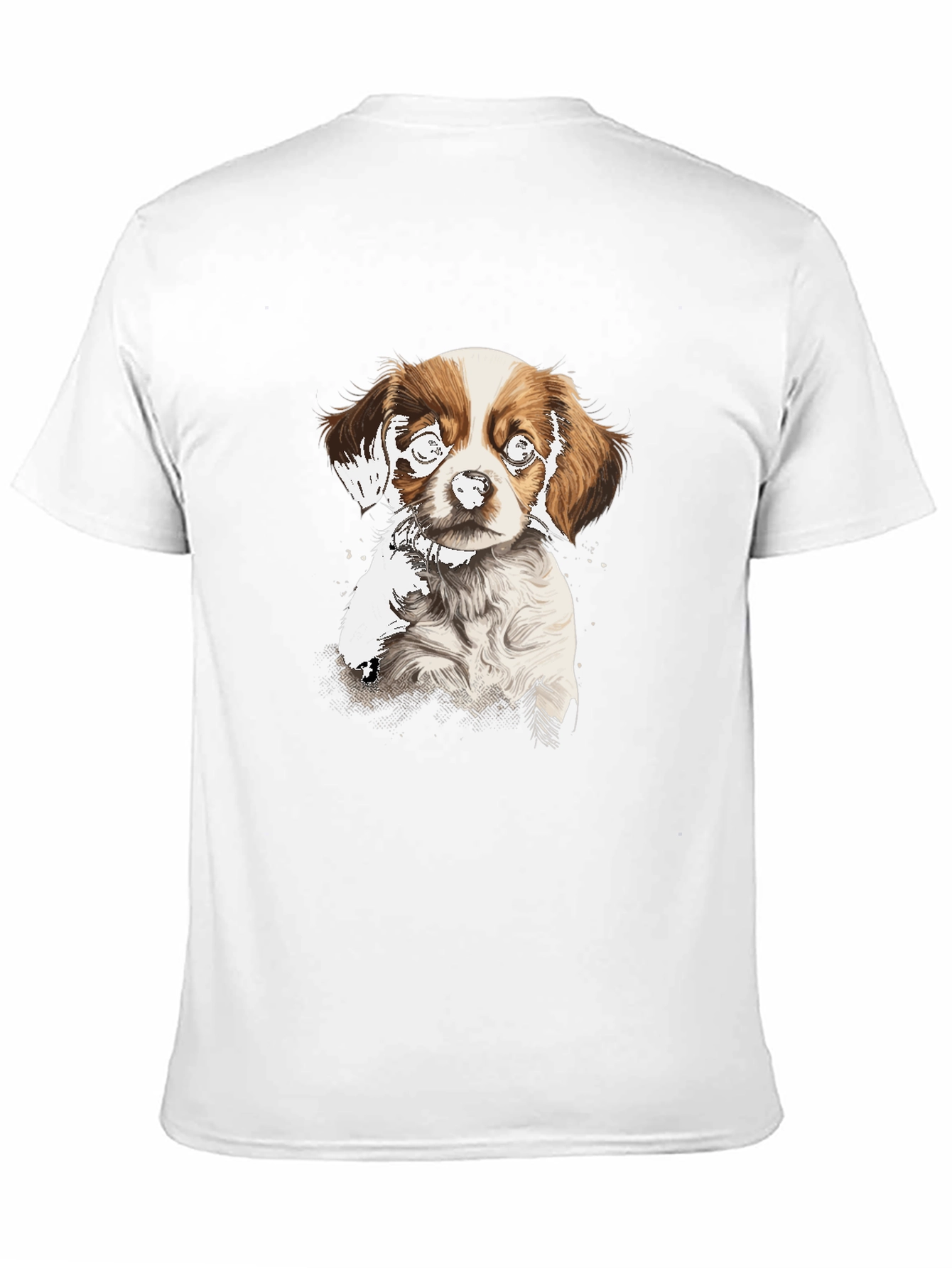 Dog Graphic Print Black T-Shirt