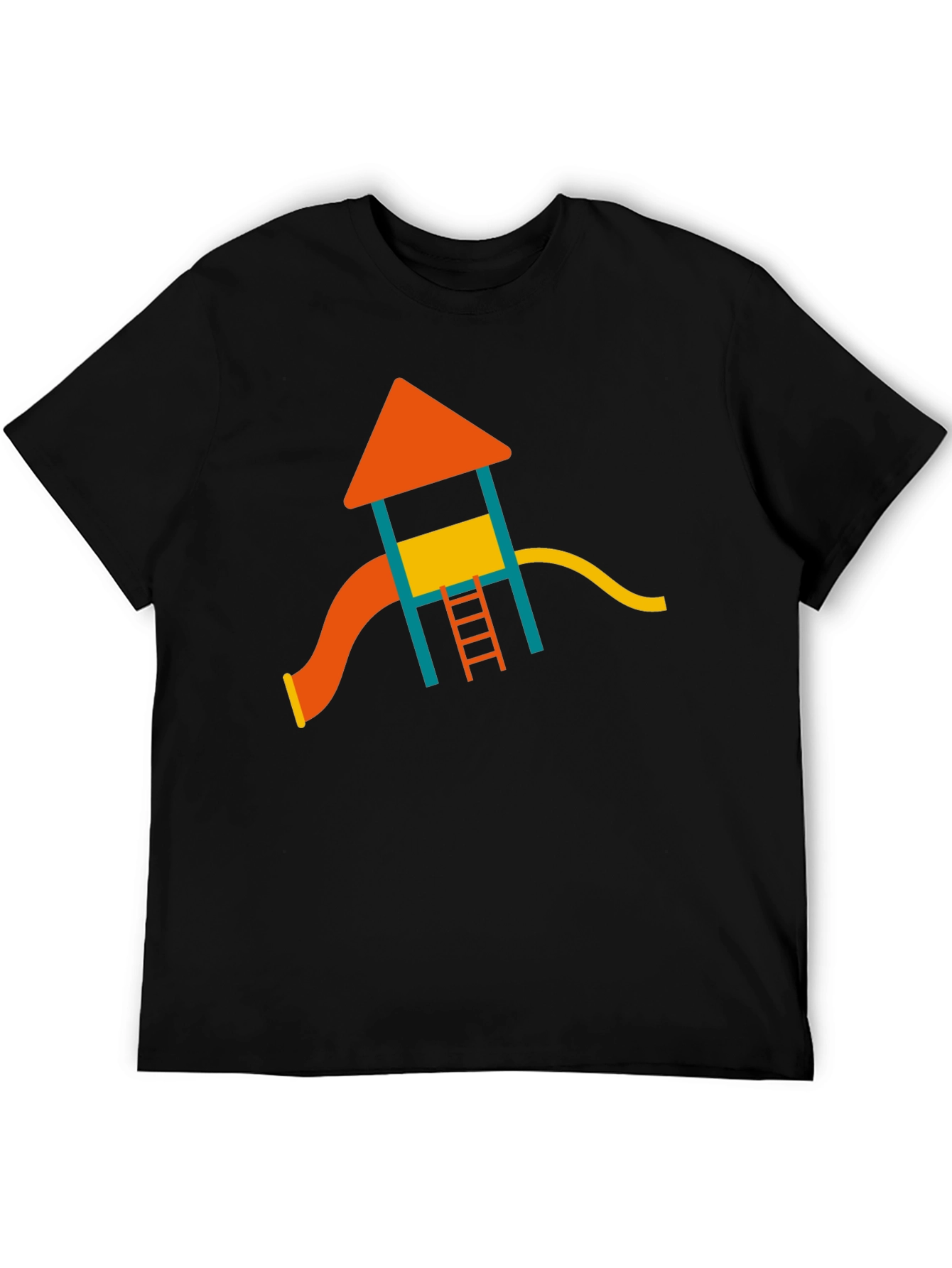 Playground Fun Graphic Tee - Soft Black Cotton