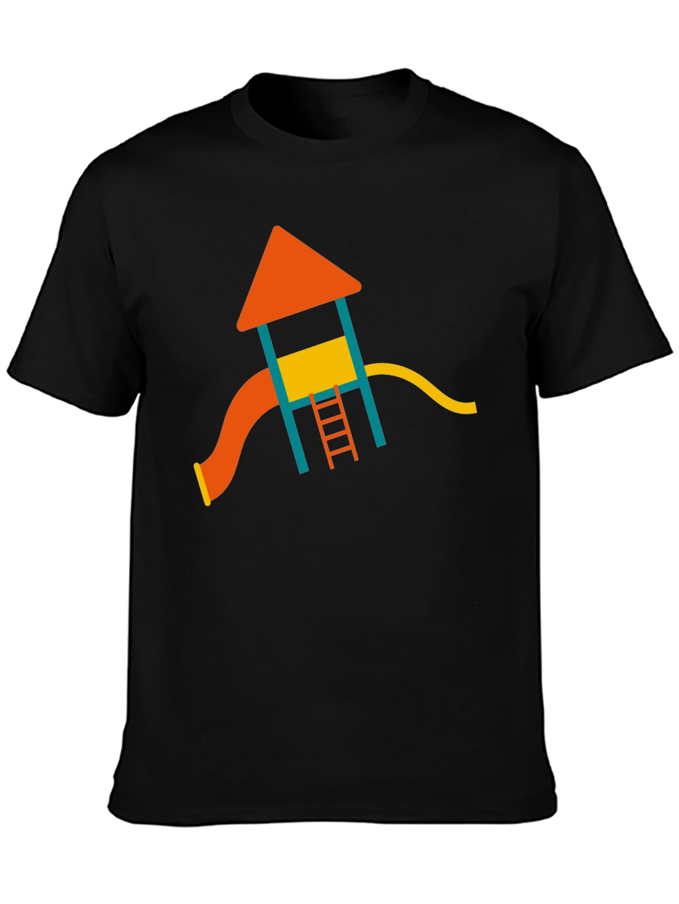 Playground Fun Graphic Tee - Soft Black Cotton