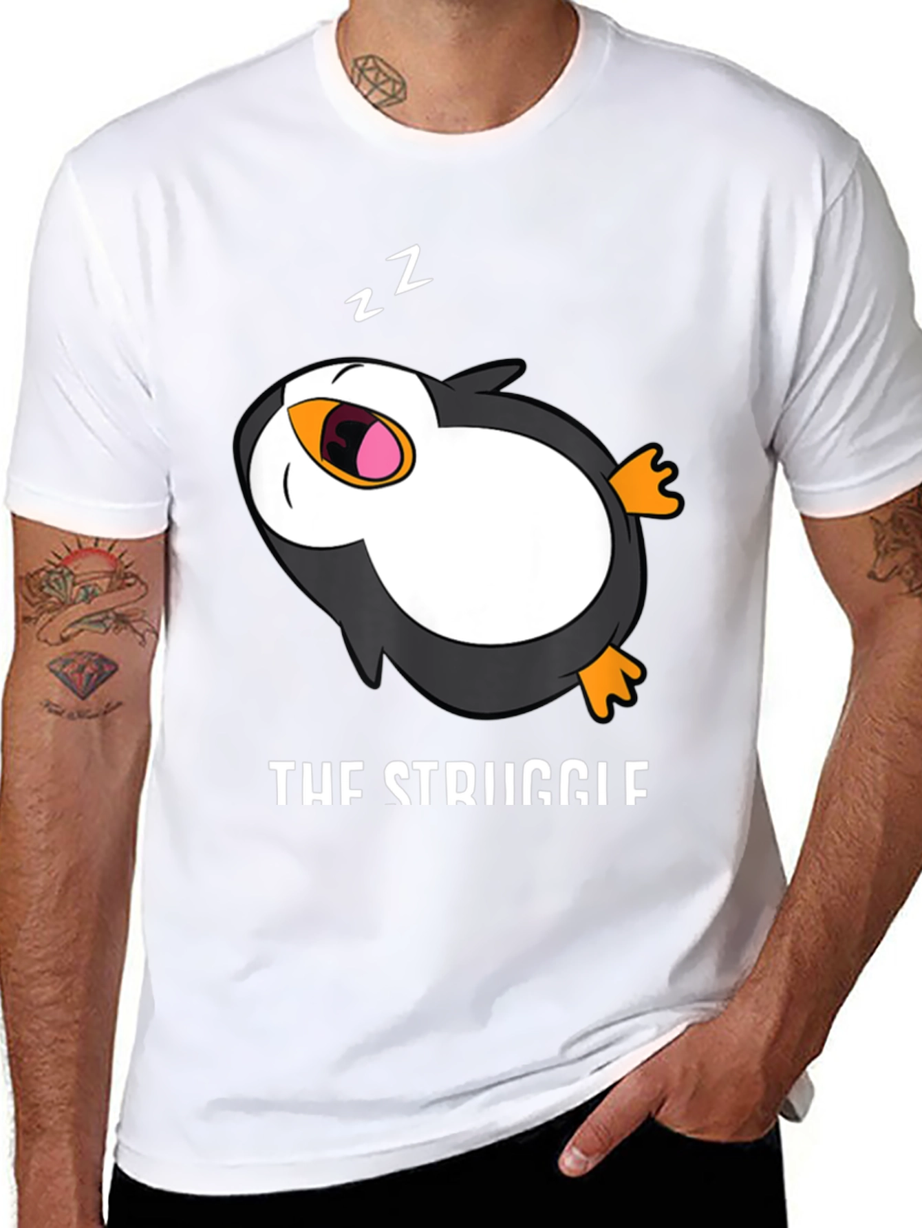 The Struggle Is Real T-Shirt - Sleepy Penguin Tee