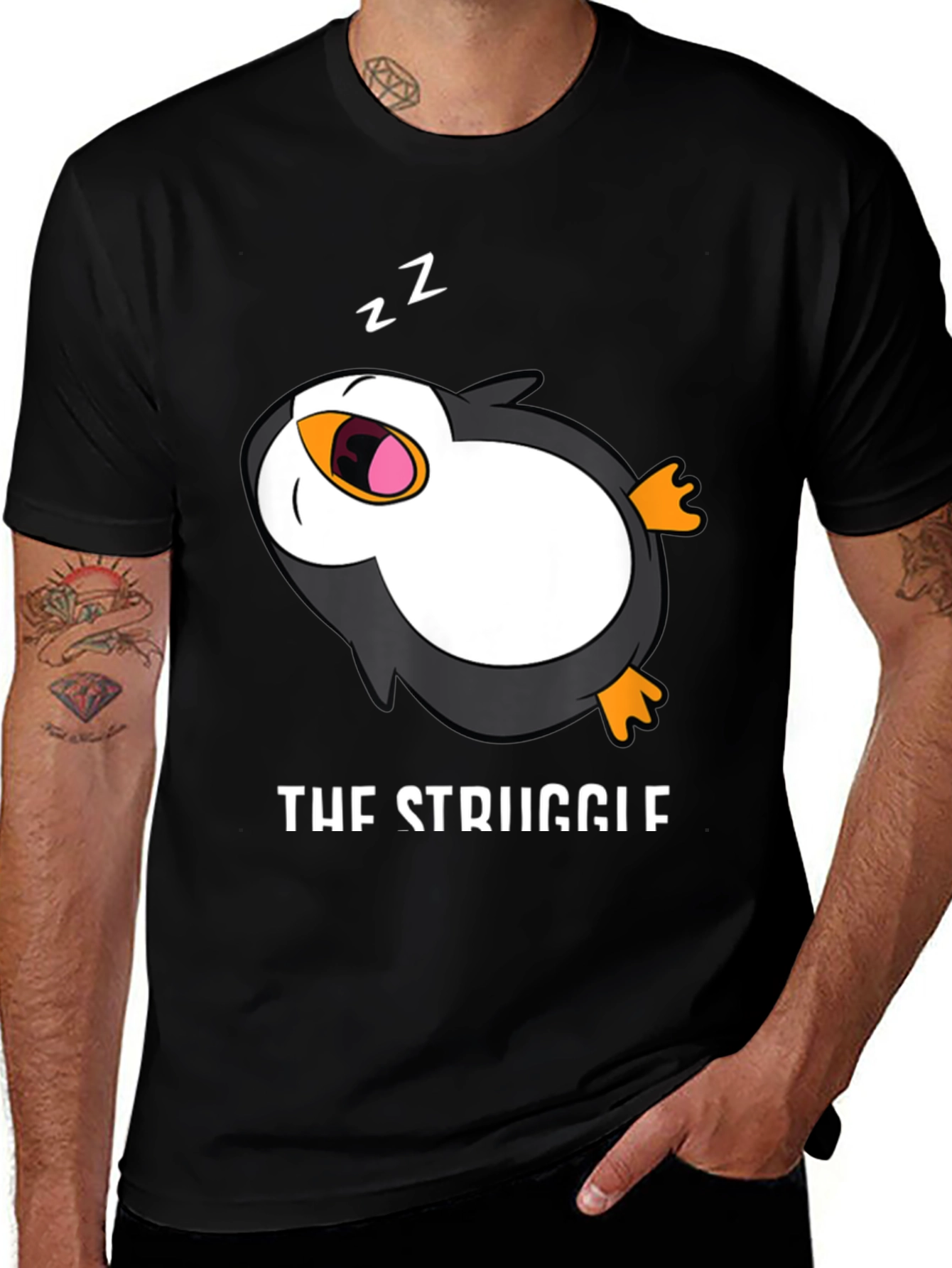 The Struggle Is Real T-Shirt - Sleepy Penguin Tee