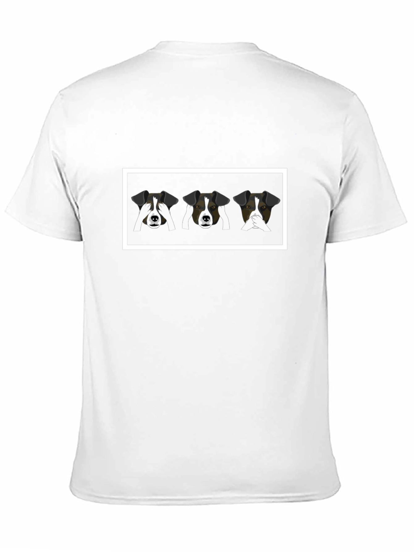 Funny Dogs Graphic Black T-Shirt
