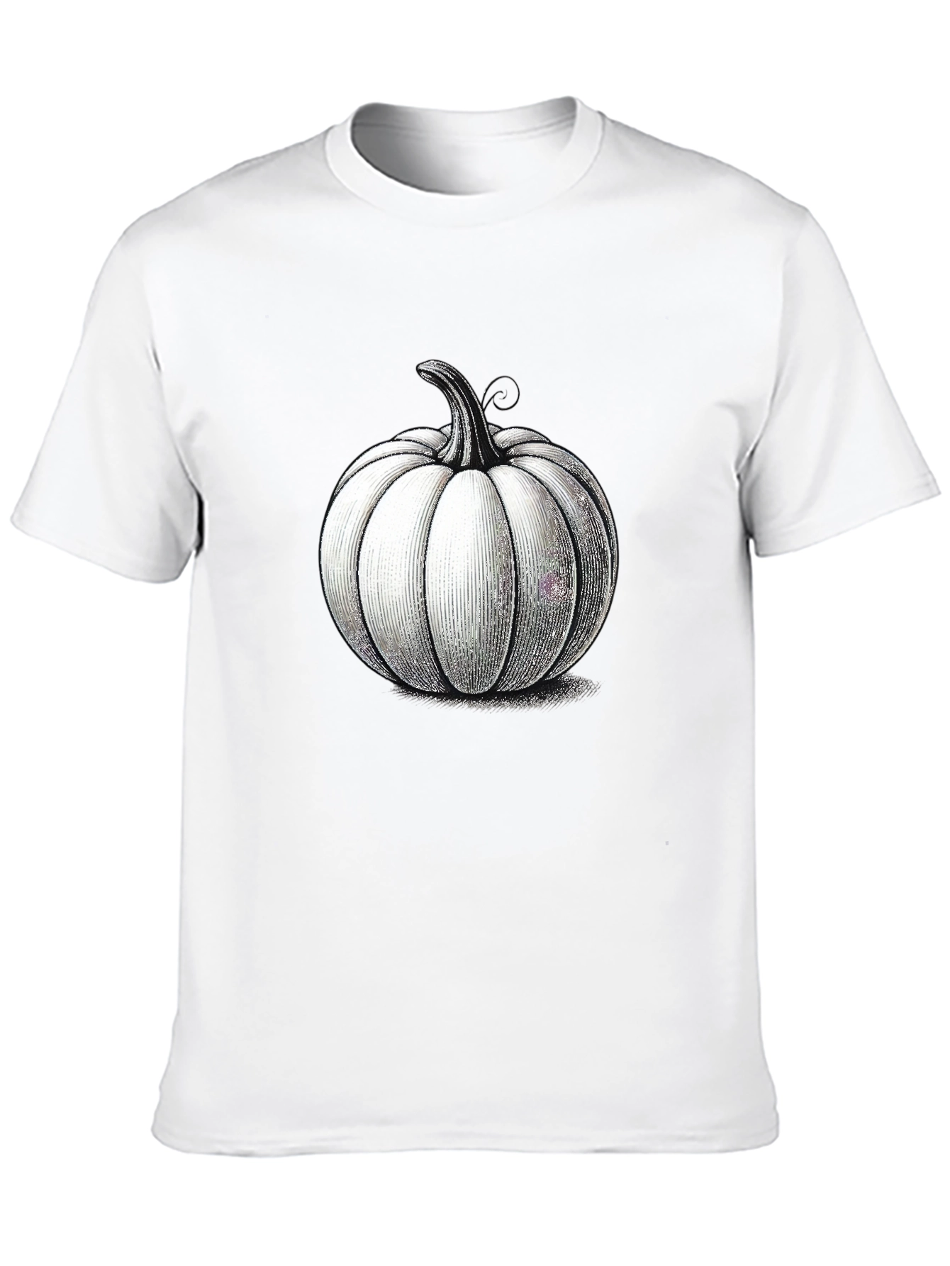 White Pumpkin Graphic Black Tee