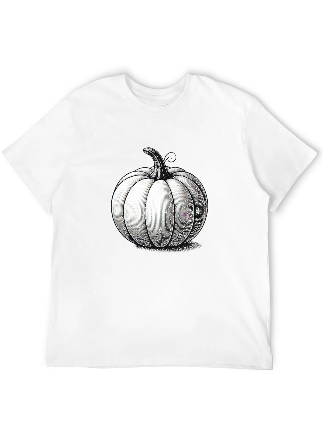 White Pumpkin Graphic Black Tee