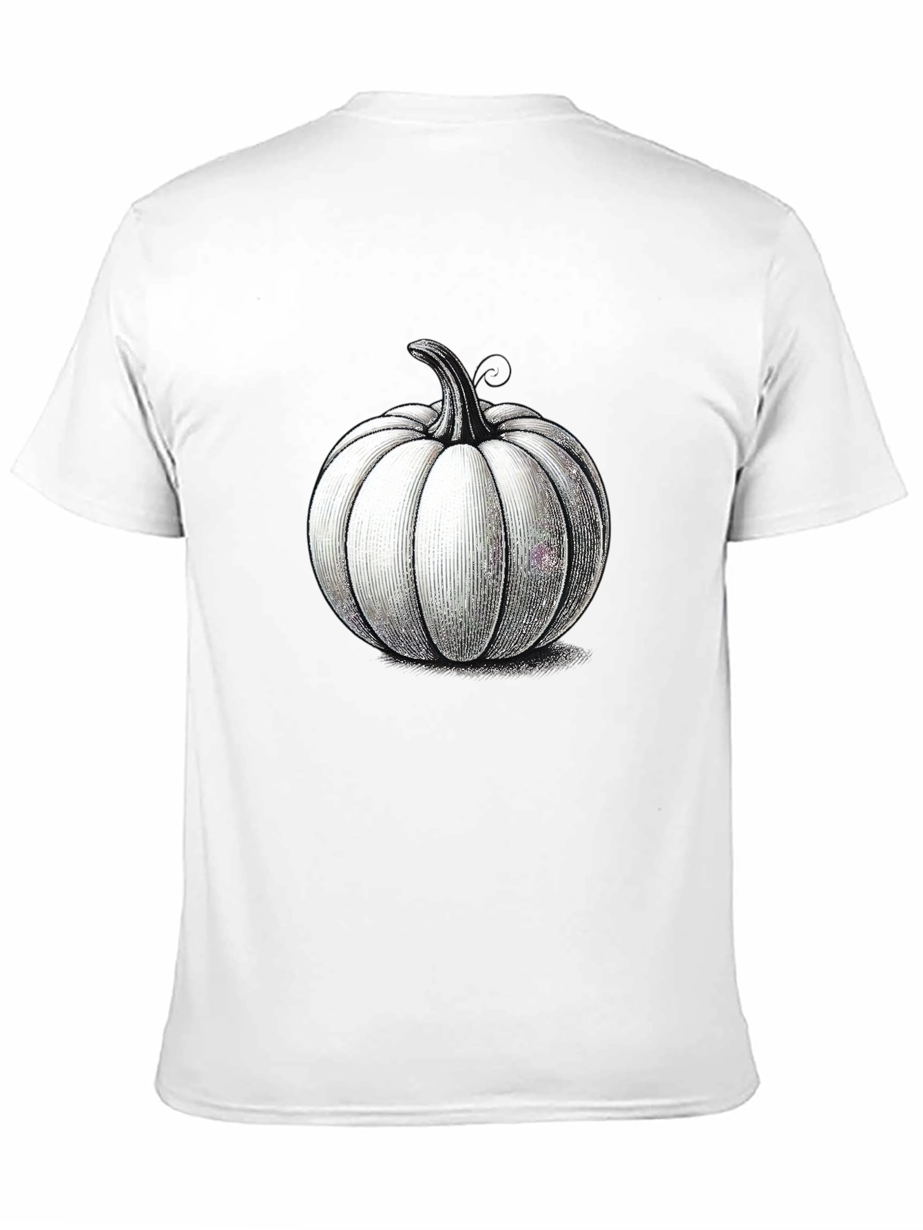 White Pumpkin Graphic Black Tee