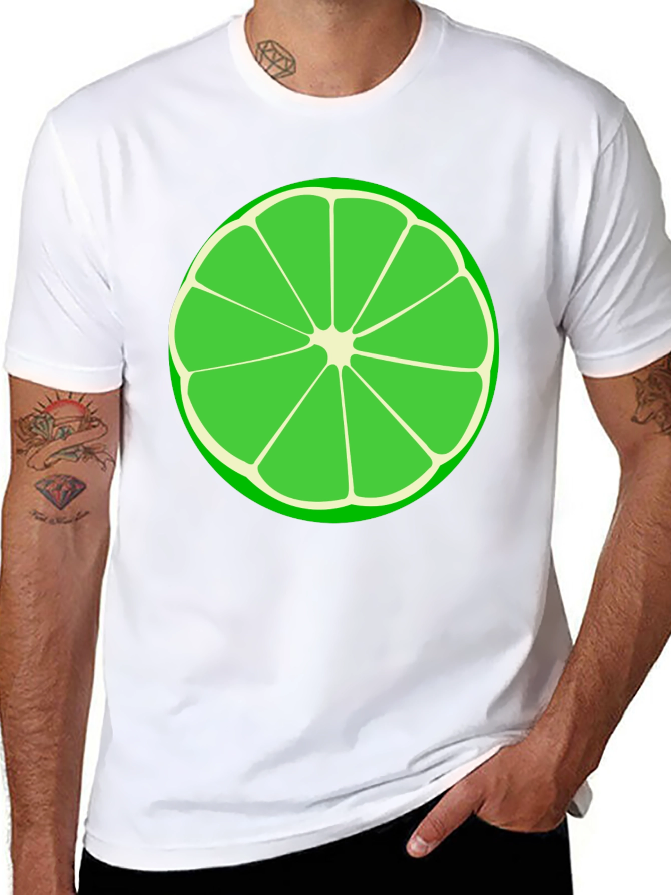 Lime Slice Graphic Tee - Black