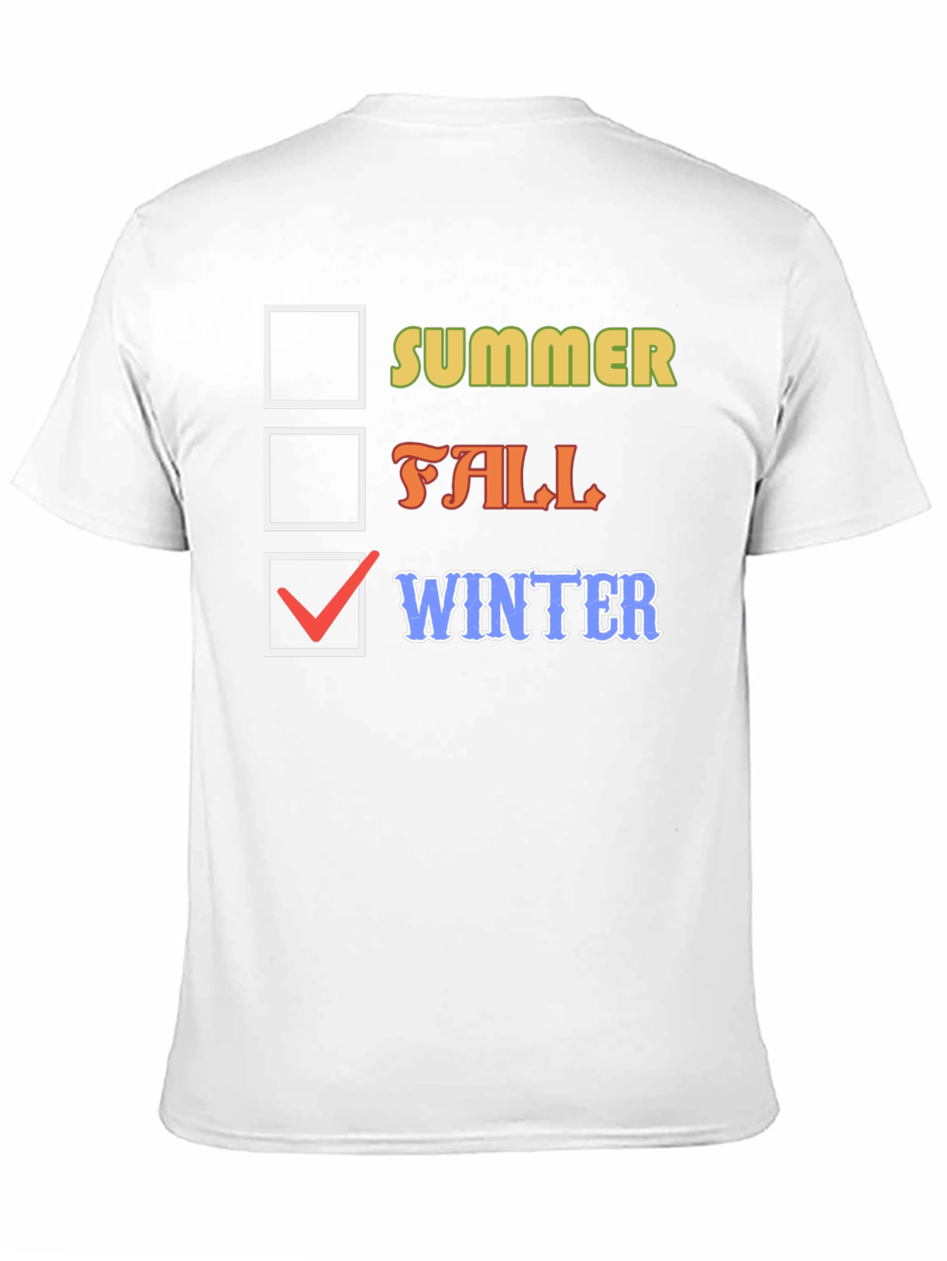 Winter Check T-Shirt - Seasonal Style