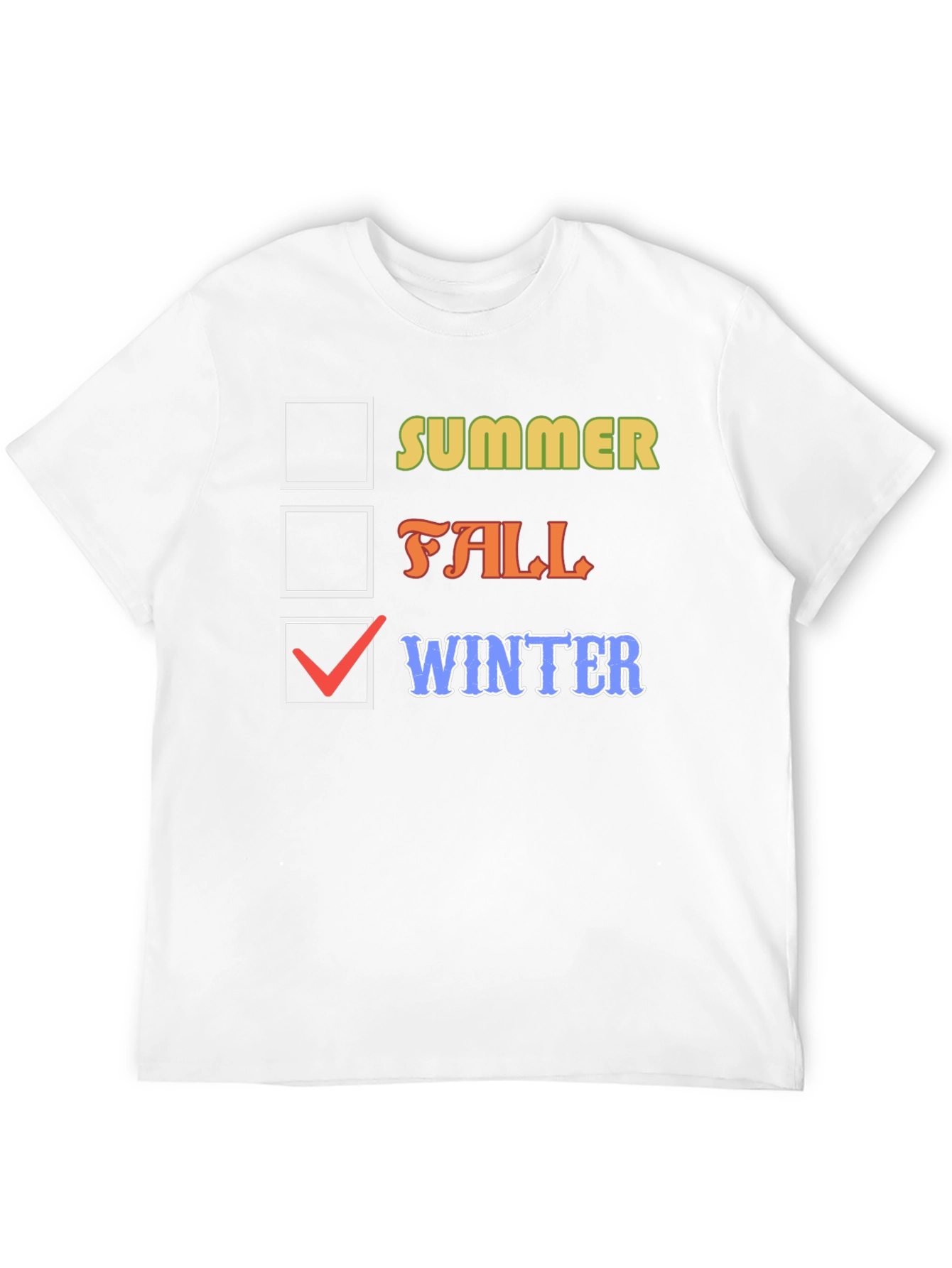 Winter Check T-Shirt - Seasonal Style