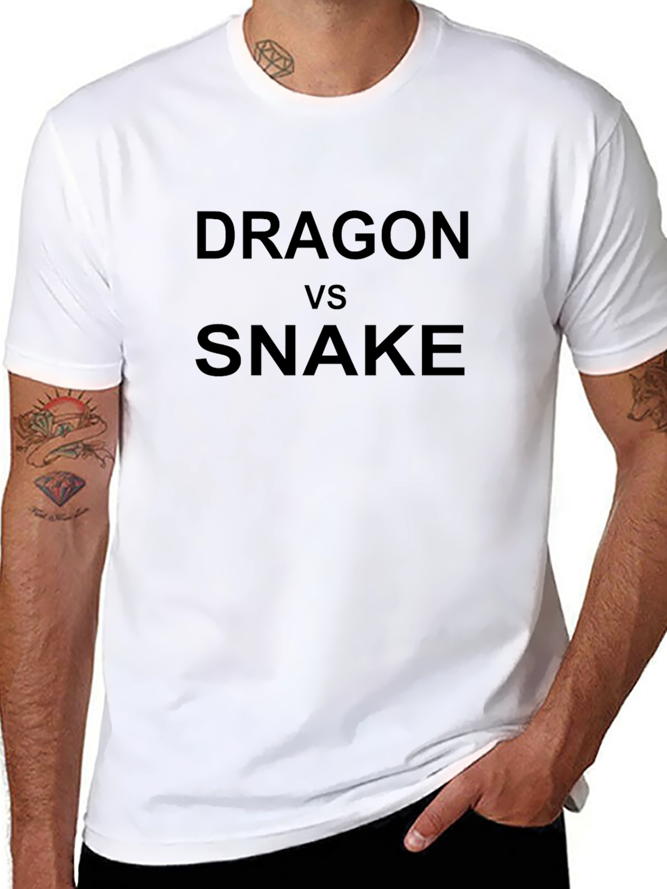 Dragon vs Snake Black T-Shirt