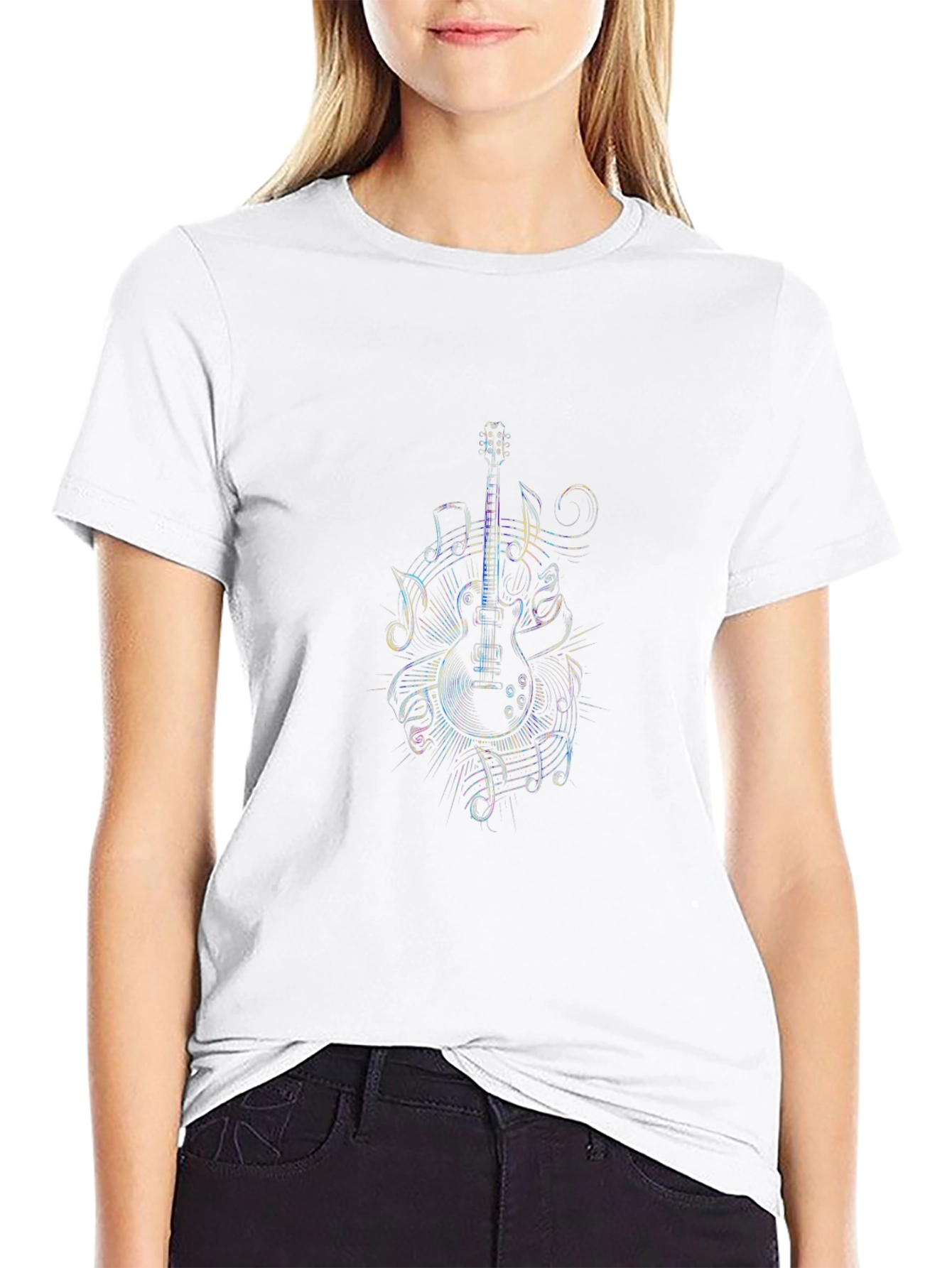 Guitar Music Notes Graphic T-Shirt