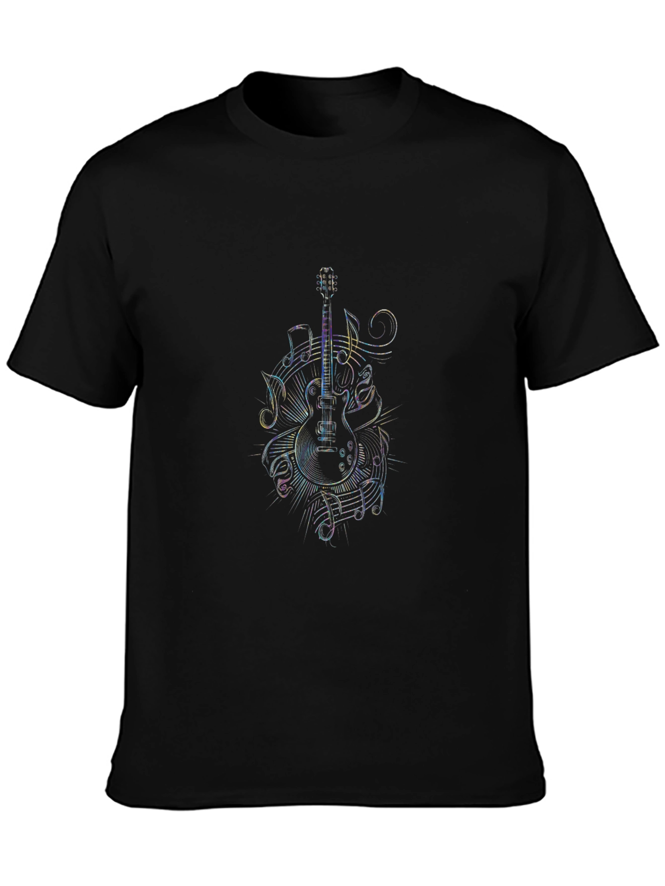 Guitar Music Notes Graphic T-Shirt