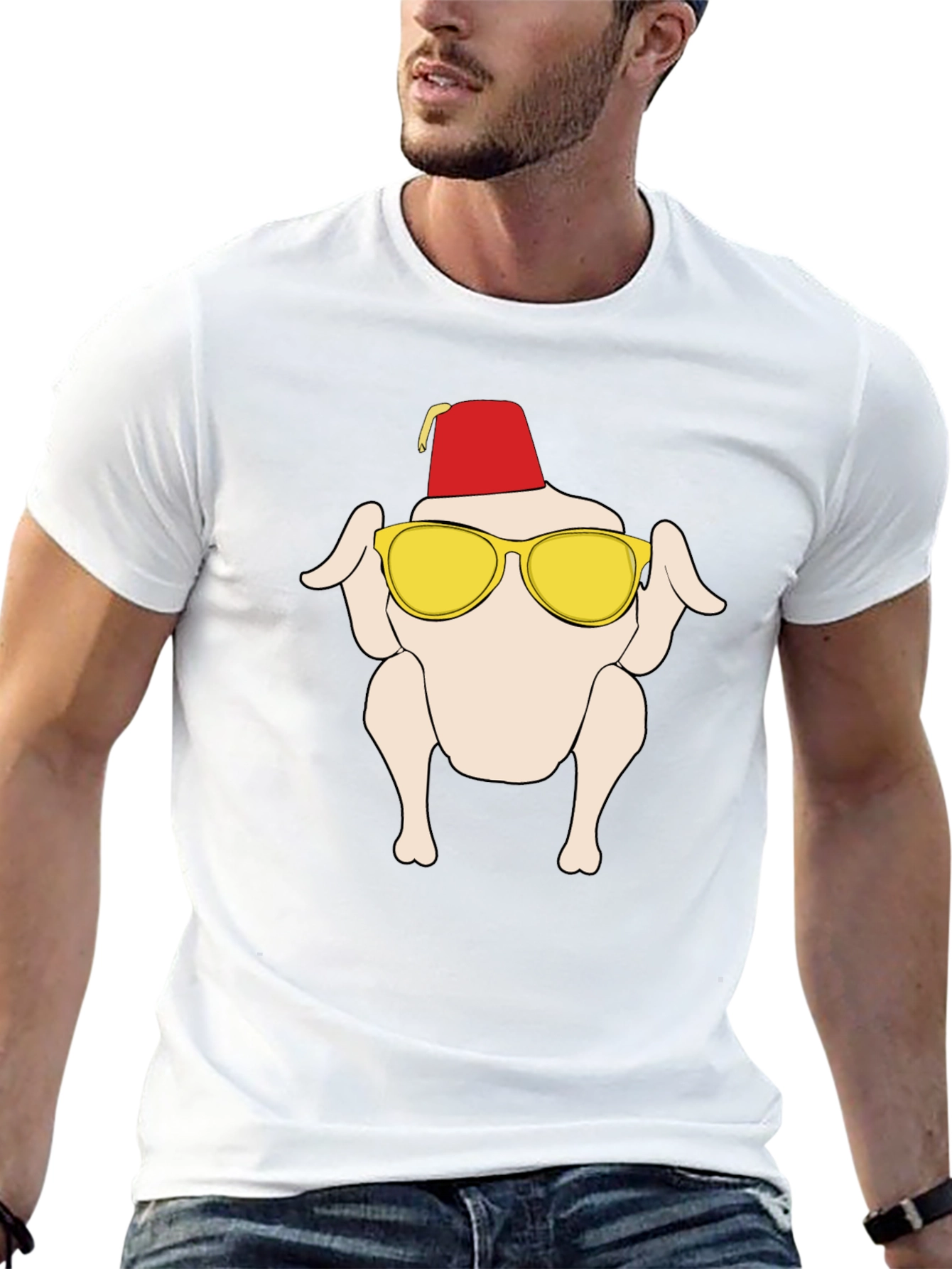 Turkey T-Shirt with Hat and Sunglasses