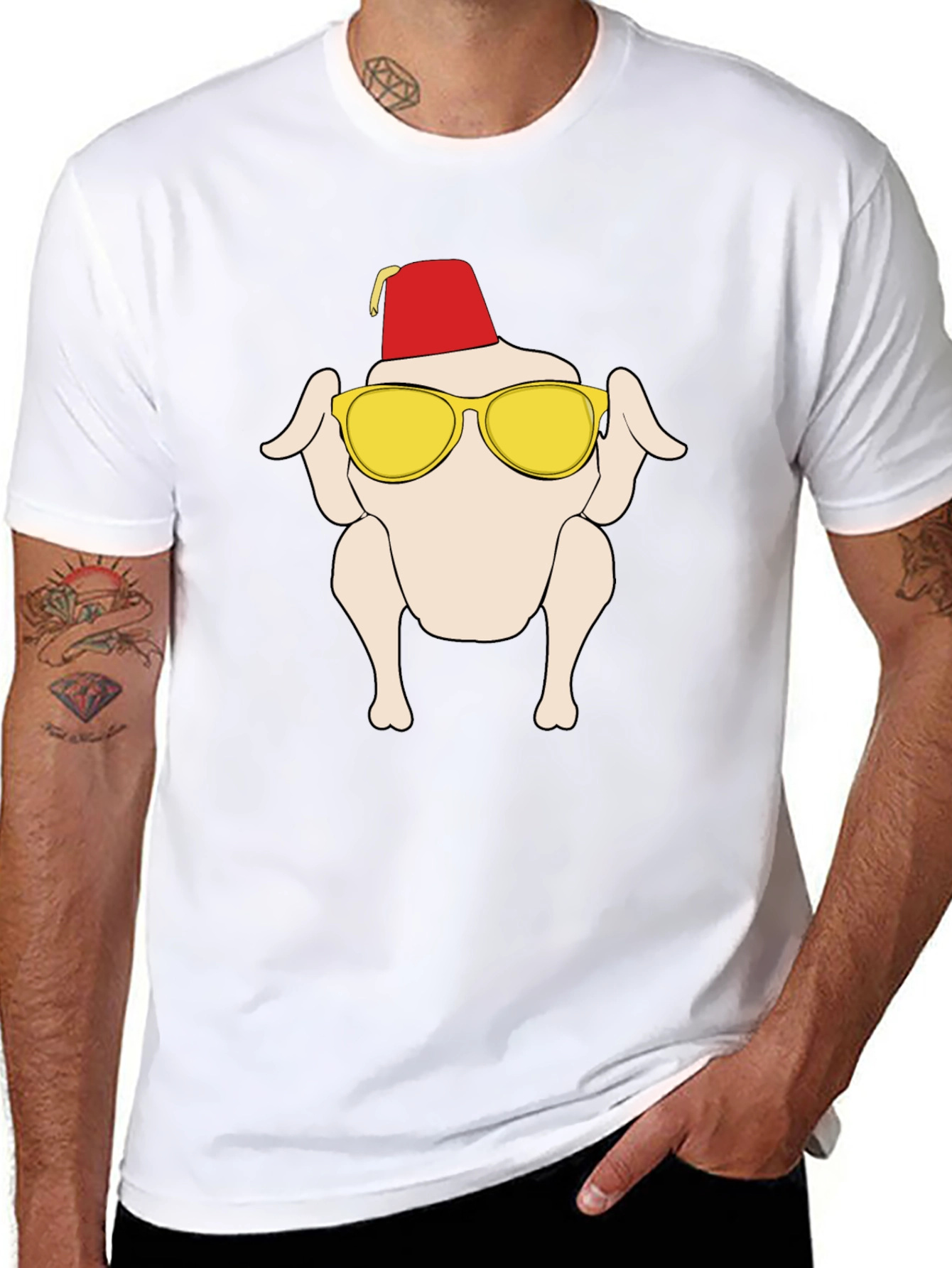 Turkey T-Shirt with Hat and Sunglasses