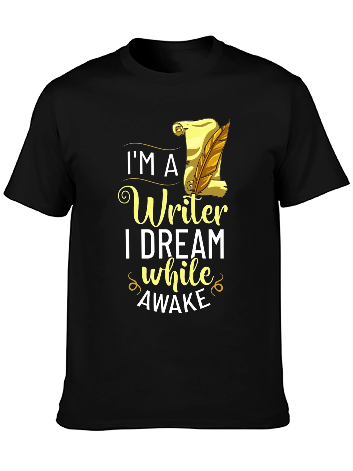 Writer Dream Awake Black Graphic Tee