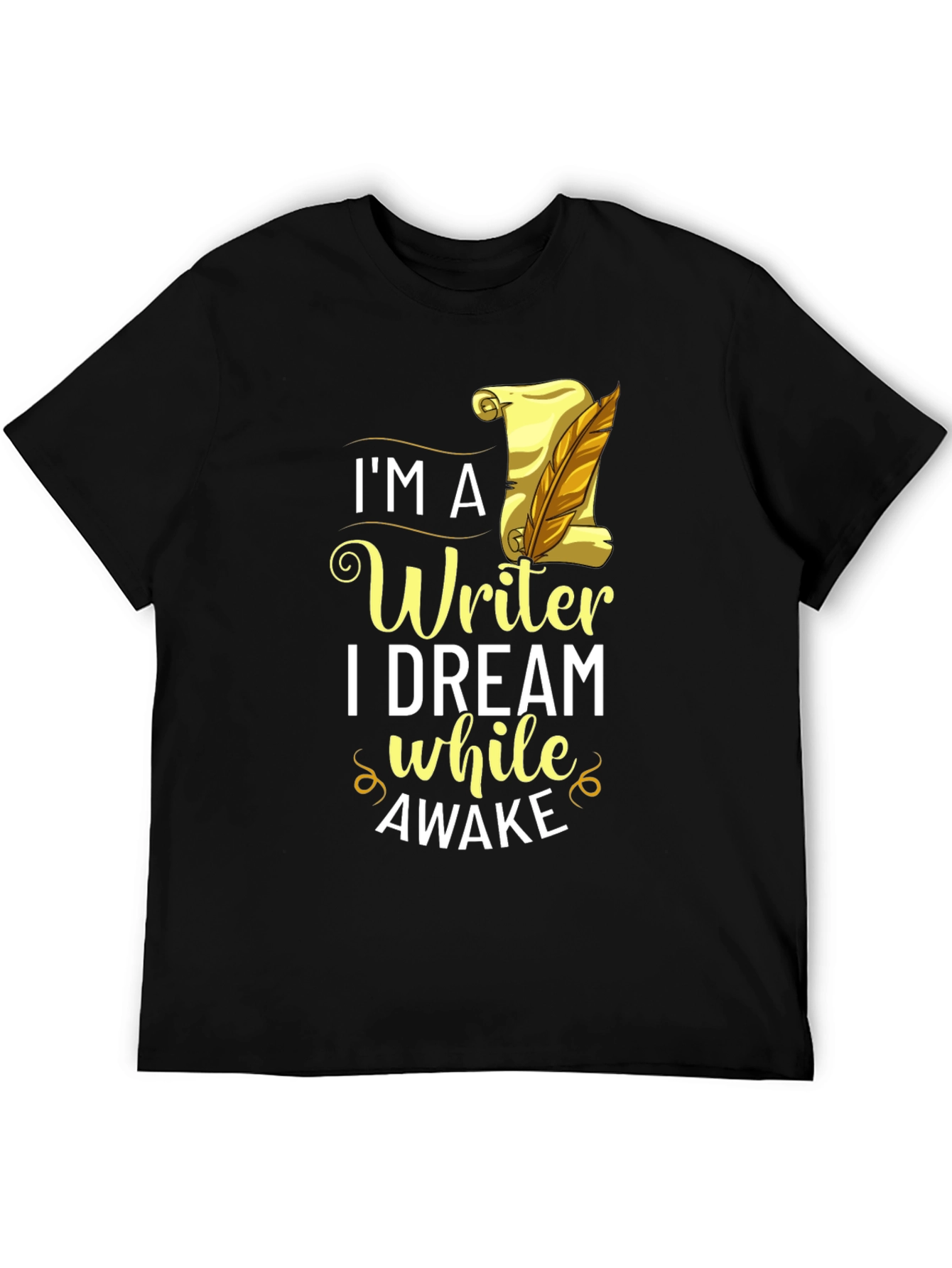 Writer Dream Awake Black Graphic Tee