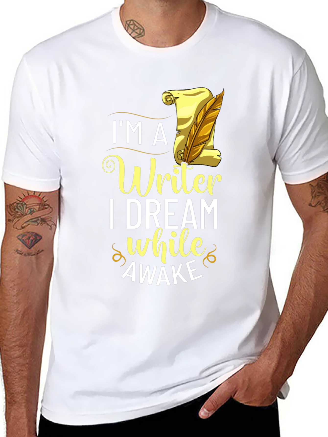 Writer Dream Awake Black Graphic Tee