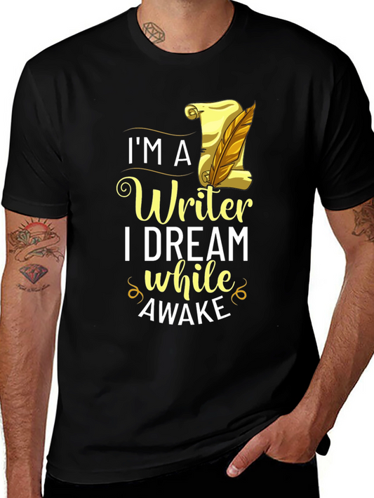 Writer Dream Awake Black Graphic Tee