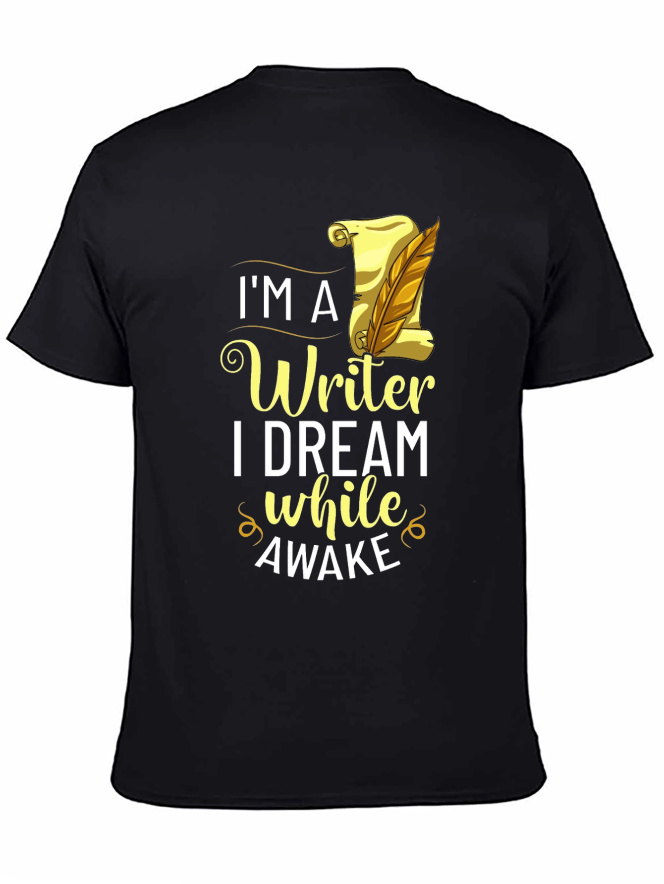 Writer Dream Awake Black Graphic Tee