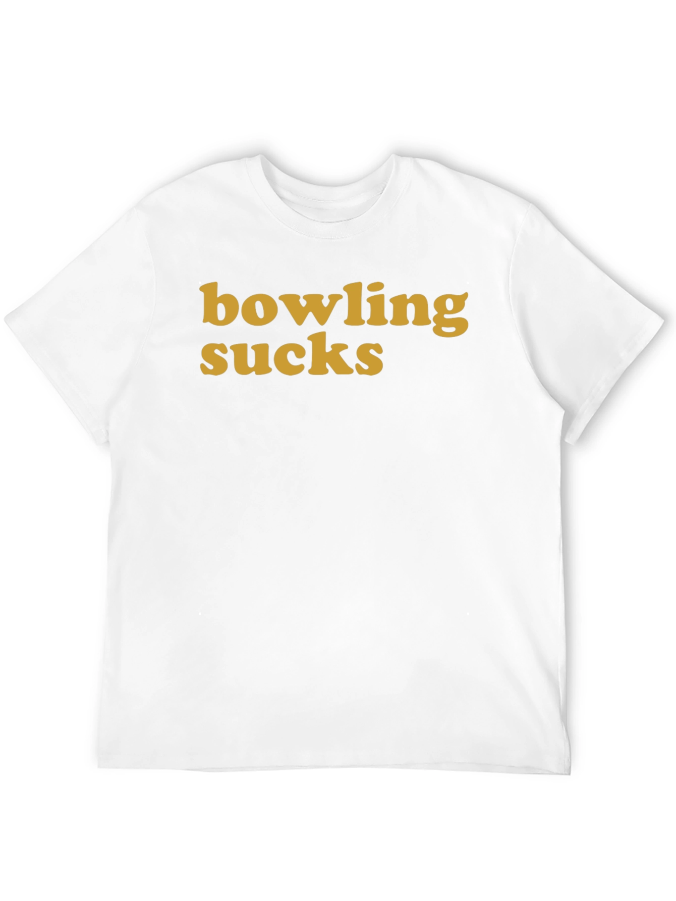 Bowling Sucks Graphic T-Shirt - Black Crew Neck Tee
