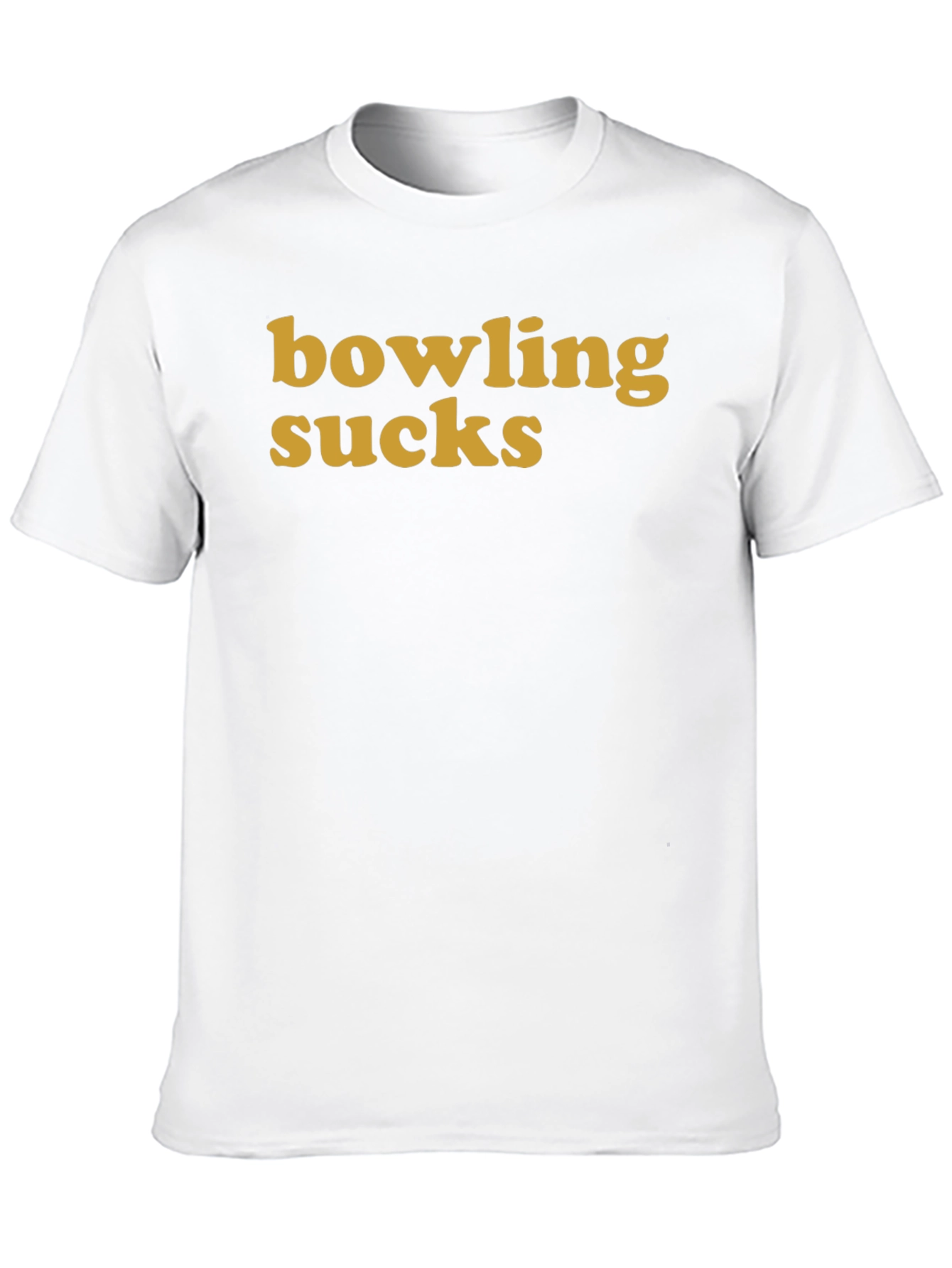Bowling Sucks Graphic T-Shirt - Black Crew Neck Tee