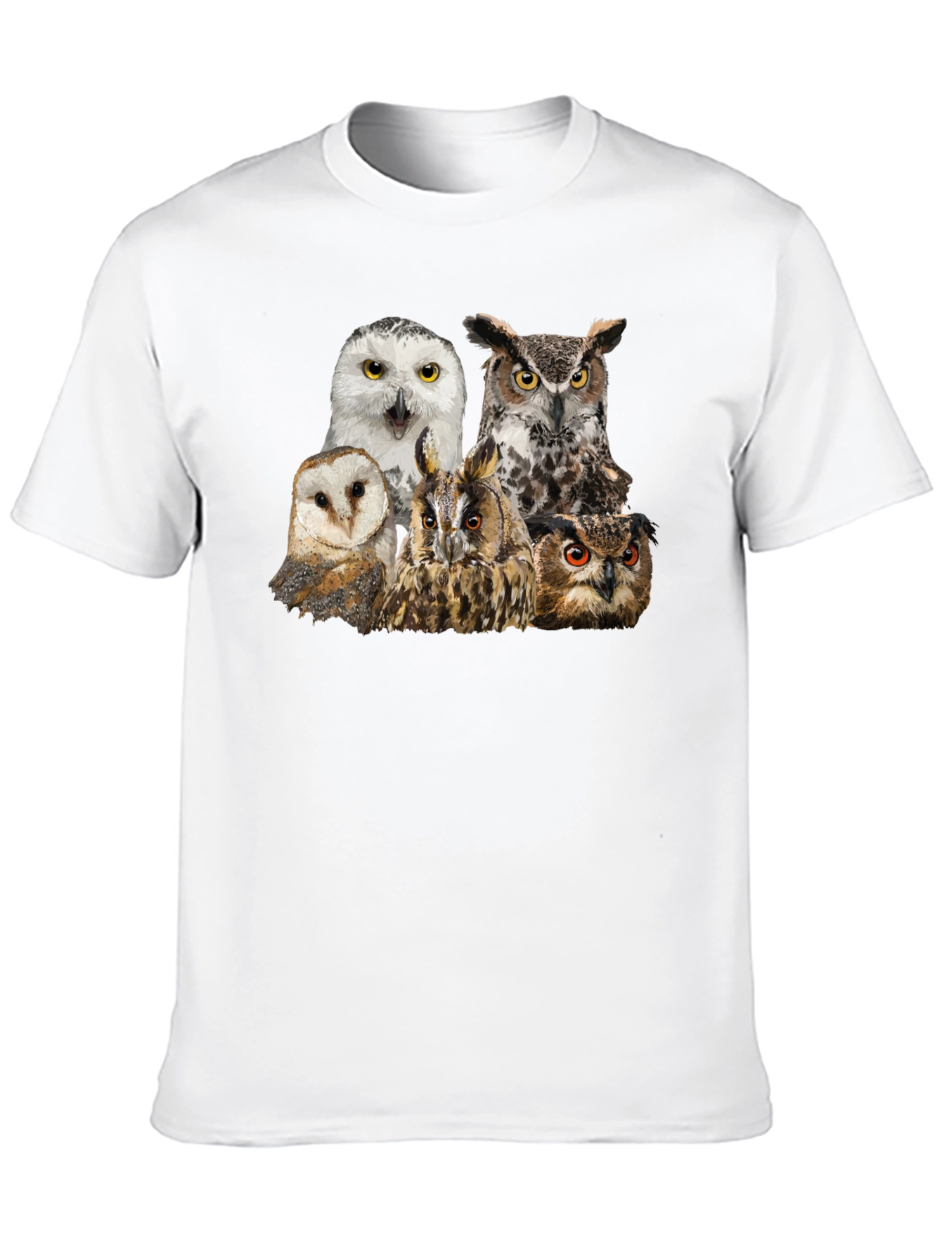 Owl Collage T-Shirt - Unique Graphic Tee