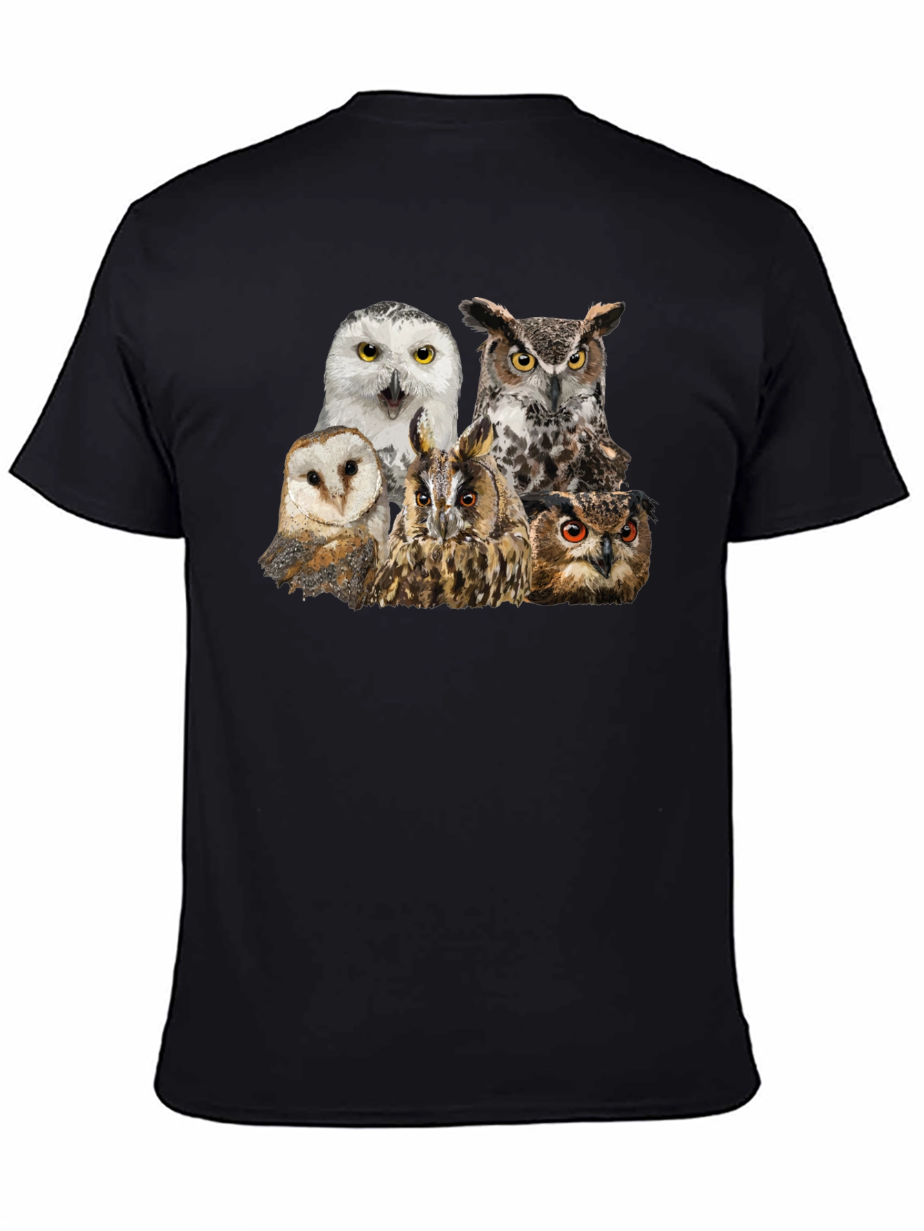 Owl Collage T-Shirt - Unique Graphic Tee