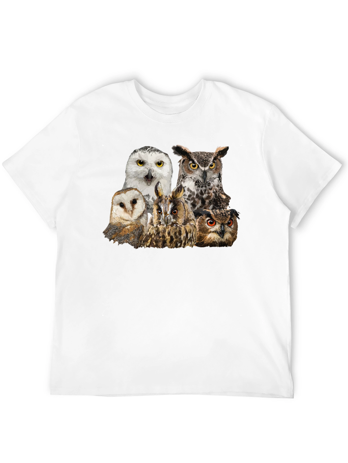 Owl Collage T-Shirt - Unique Graphic Tee