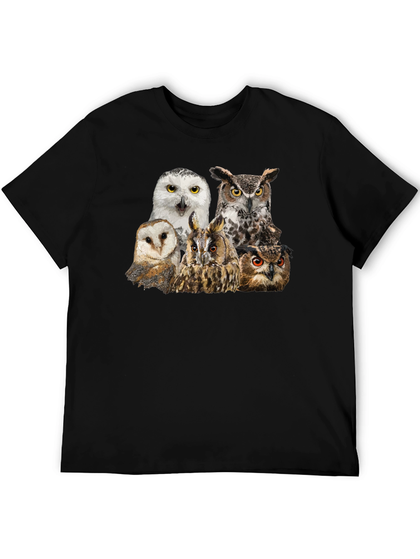 Owl Collage T-Shirt - Unique Graphic Tee