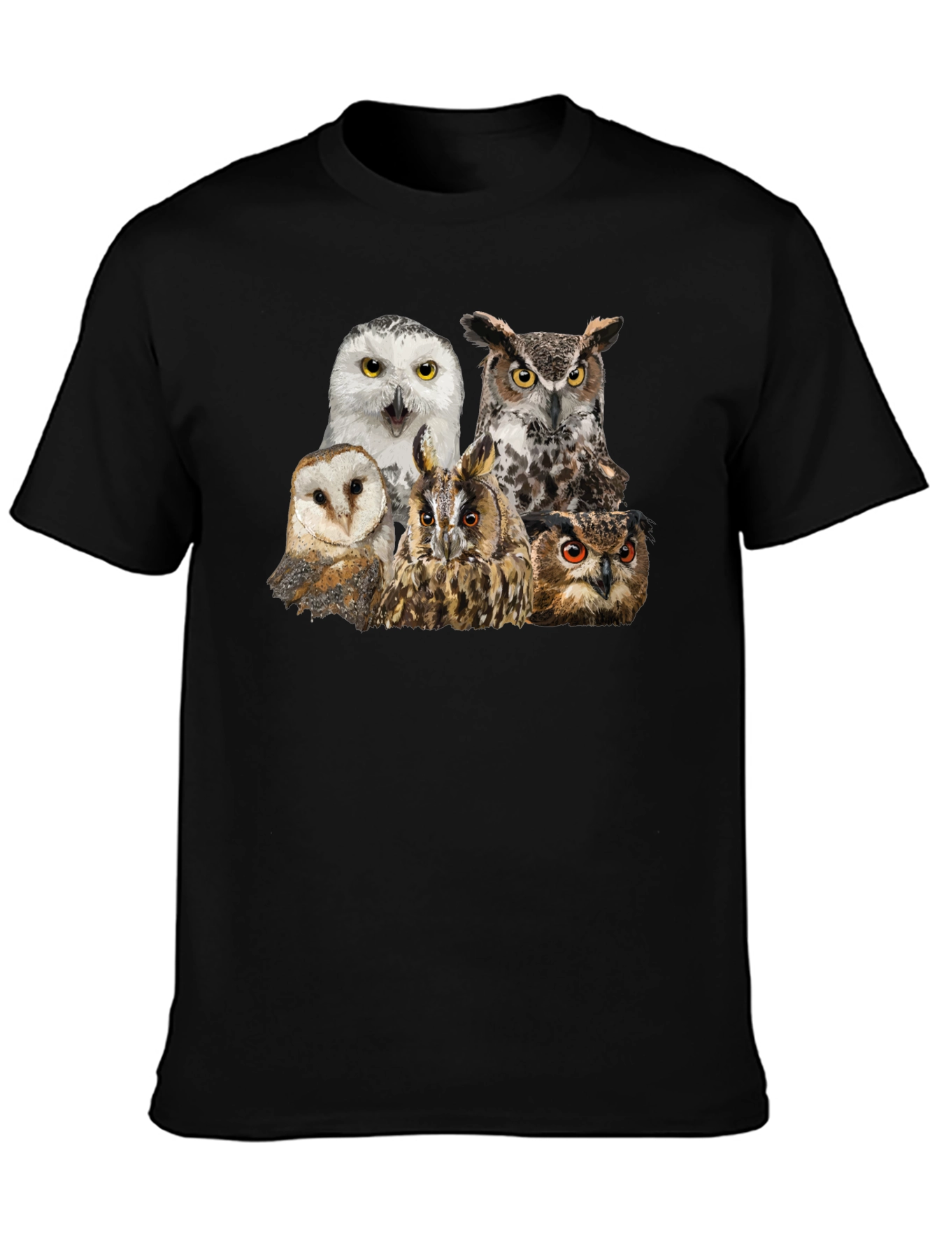 Owl Collage T-Shirt - Unique Graphic Tee