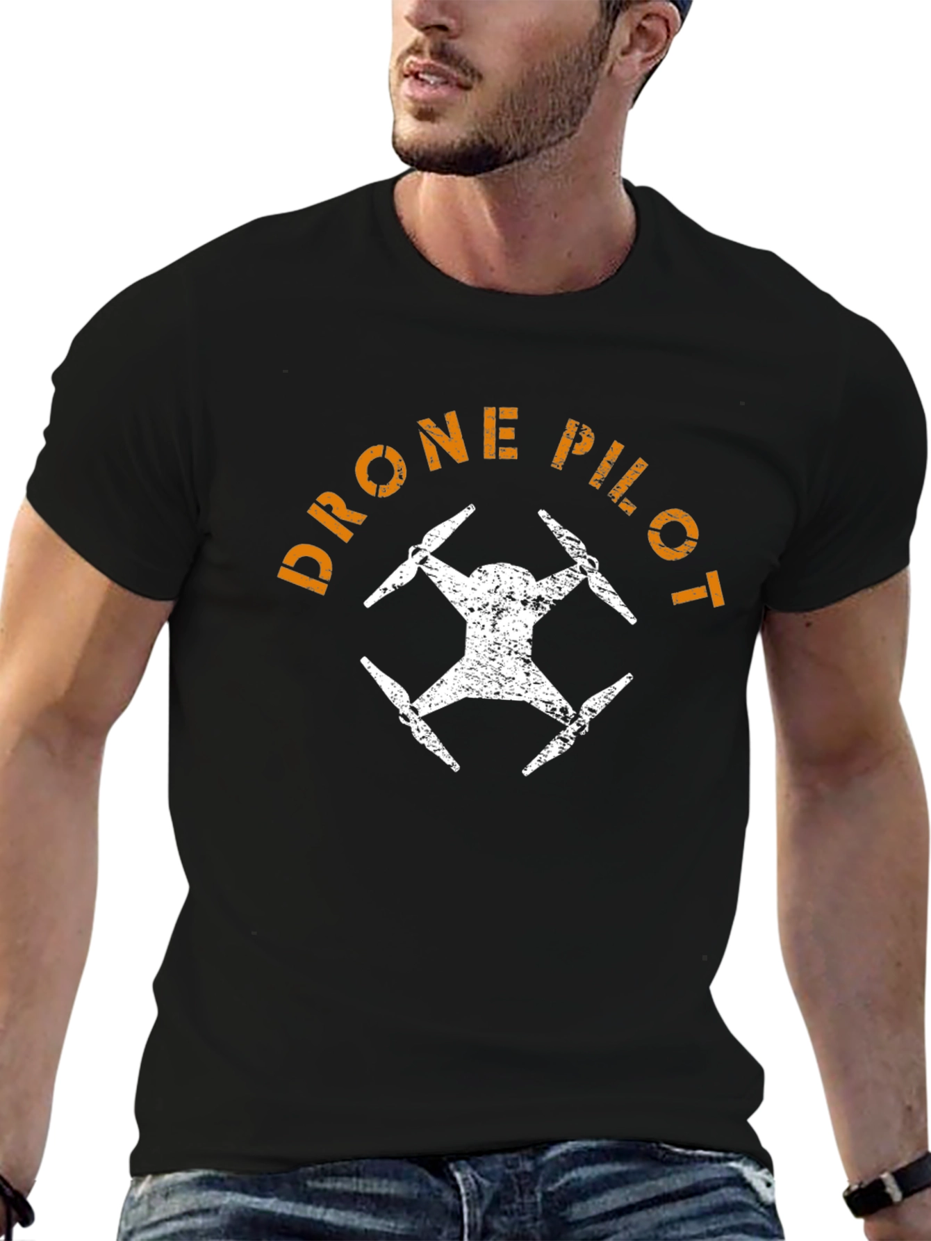 Drone Pilot Graphic T-Shirt - Black