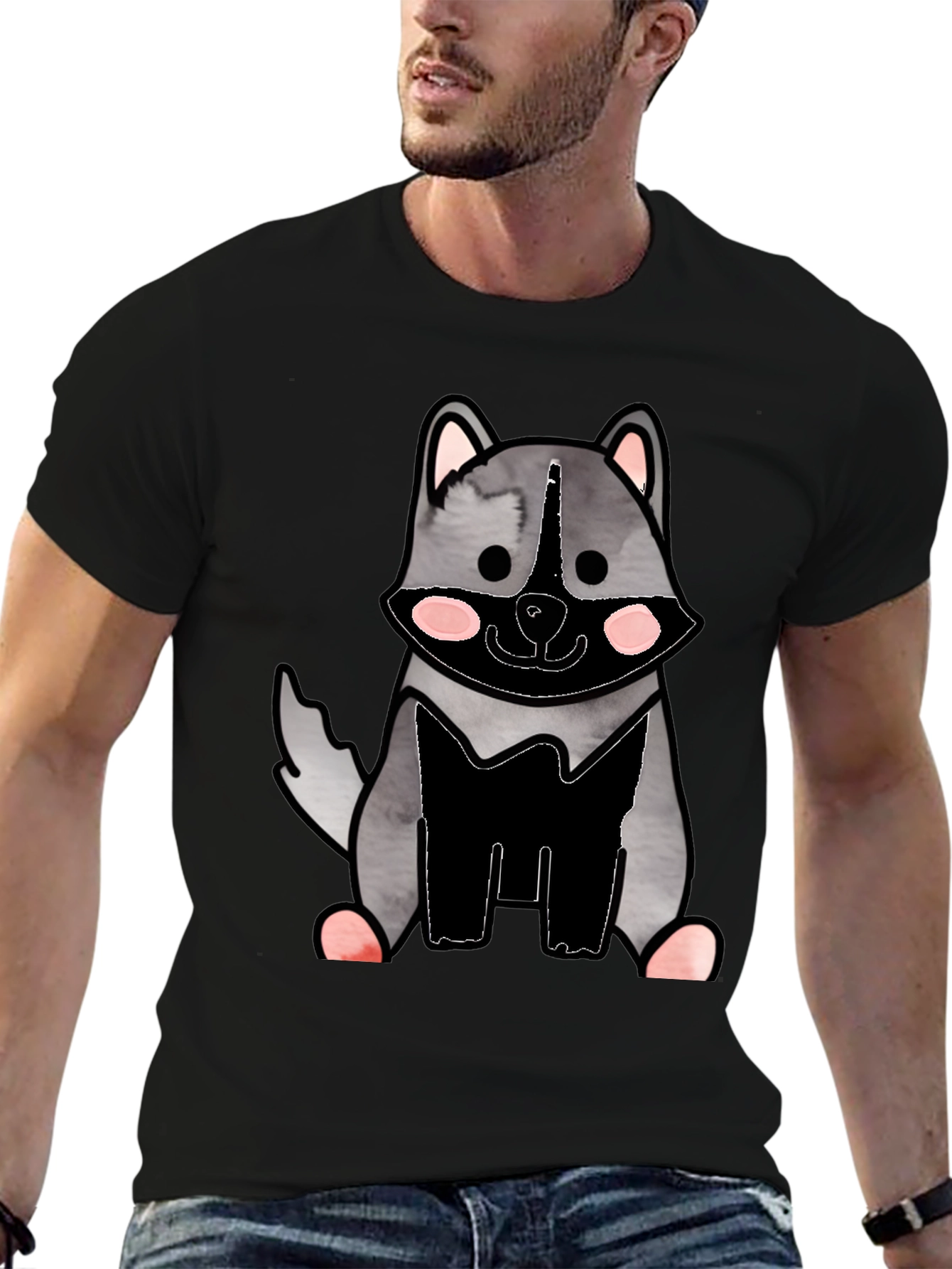 Cute Raccoon Graphic T-Shirt