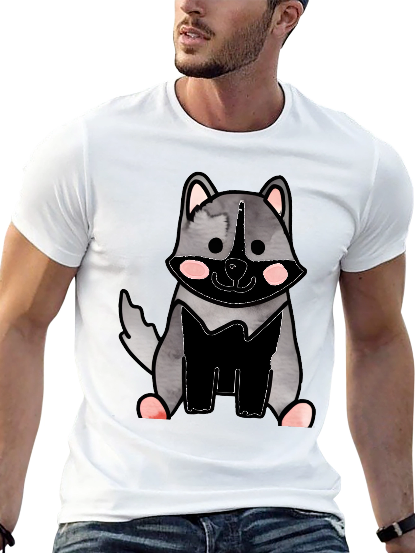 Cute Raccoon Graphic T-Shirt