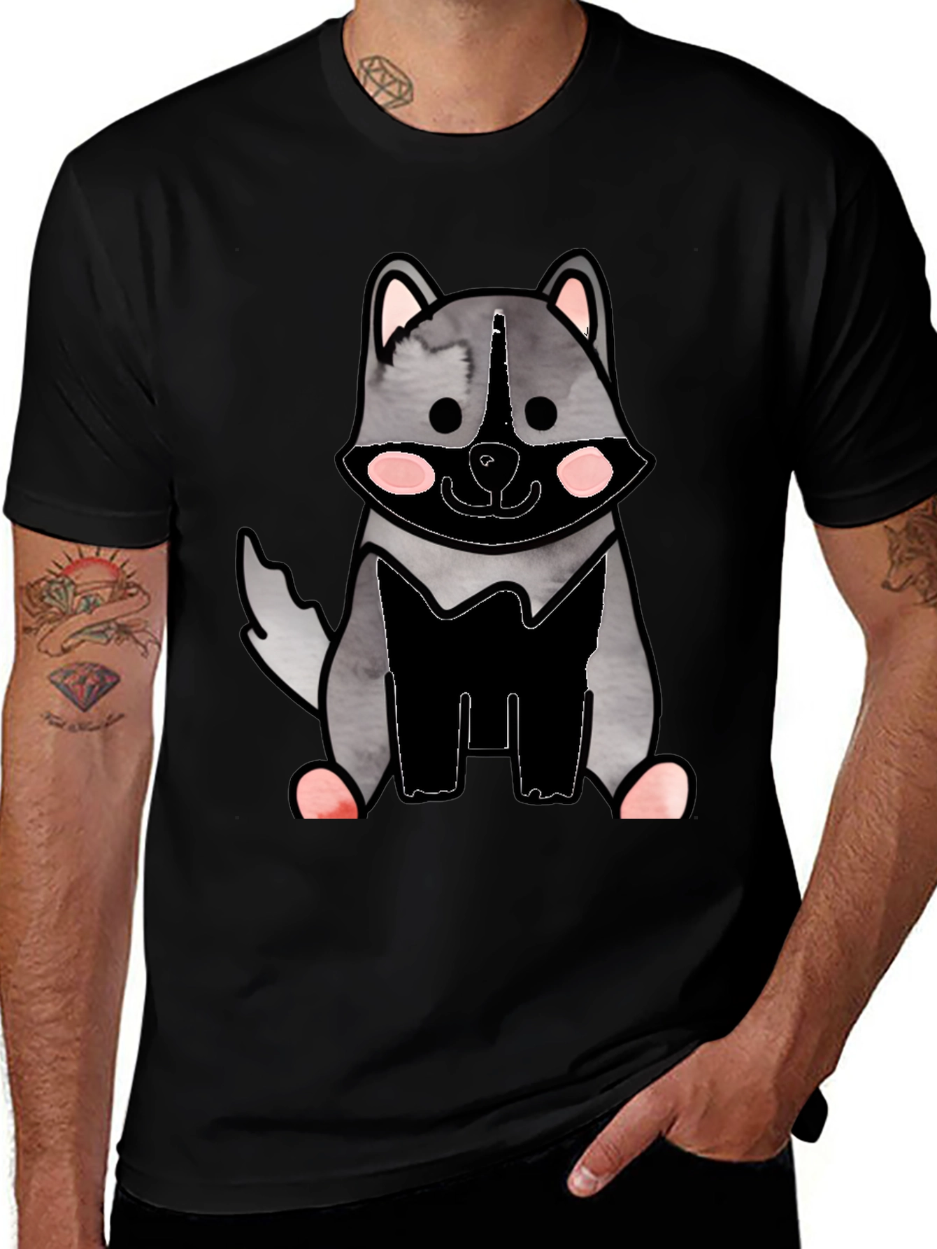 Cute Raccoon Graphic T-Shirt