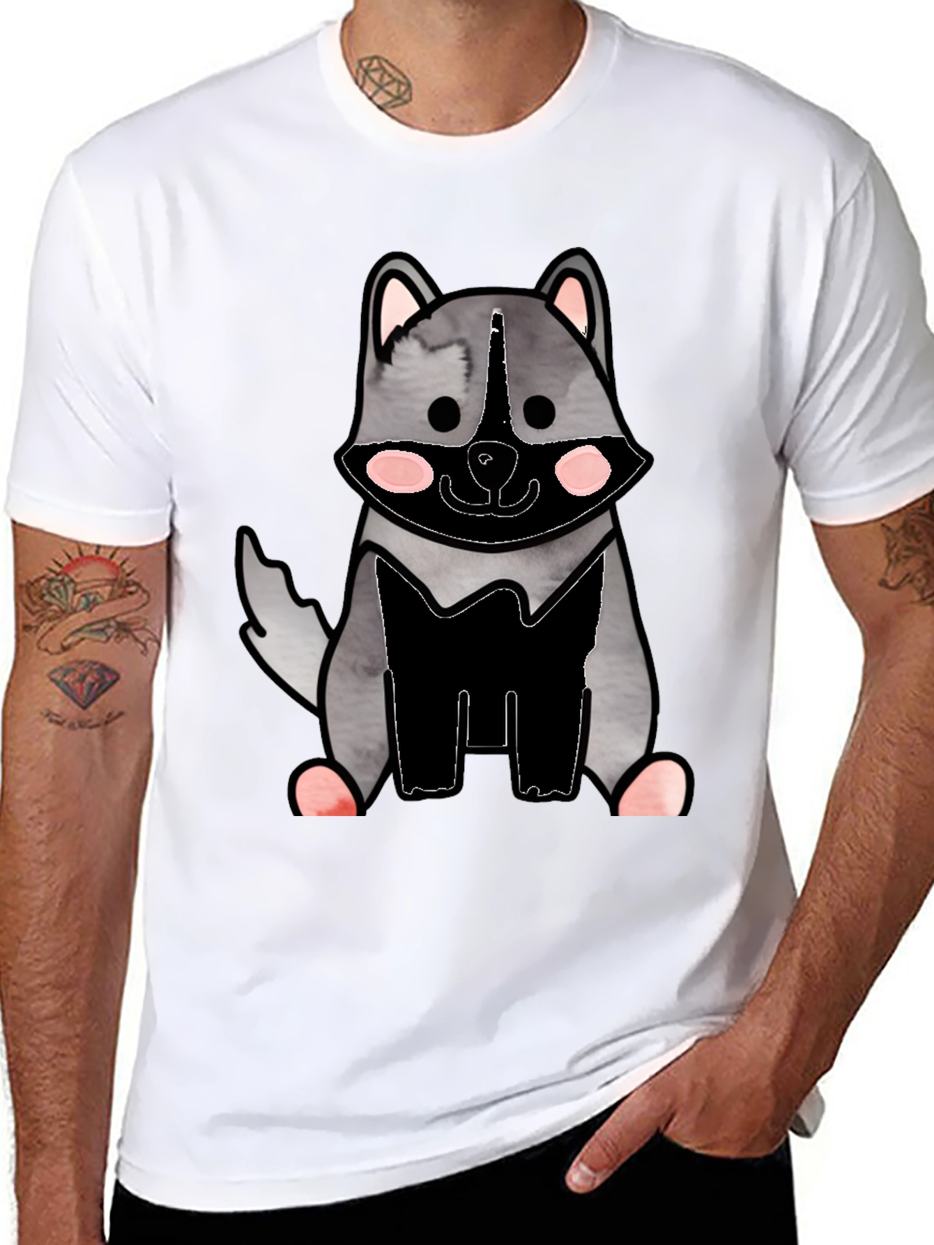 Cute Raccoon Graphic T-Shirt