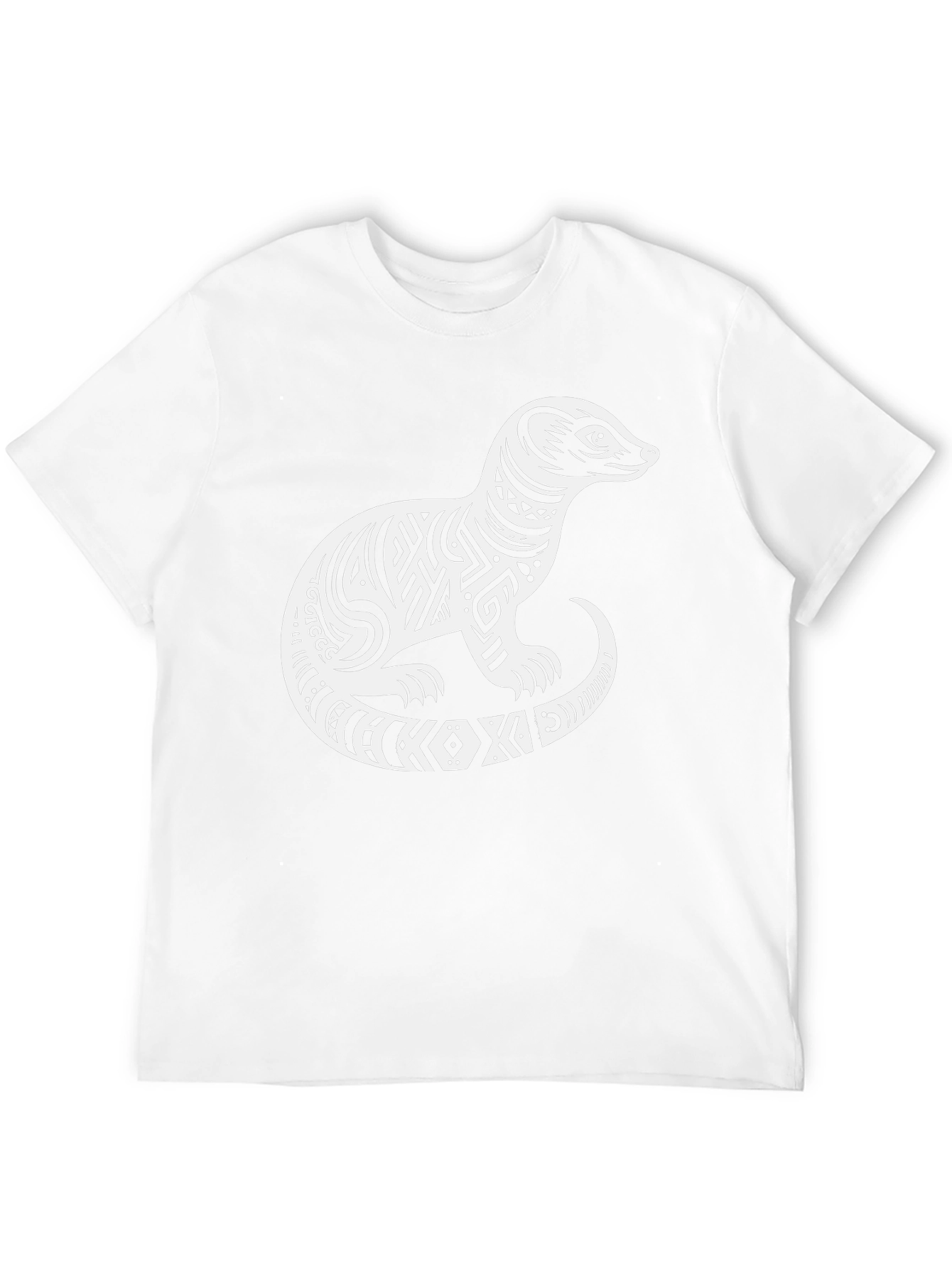 Tribal Ferret Graphic Tee - Unique Animal Design