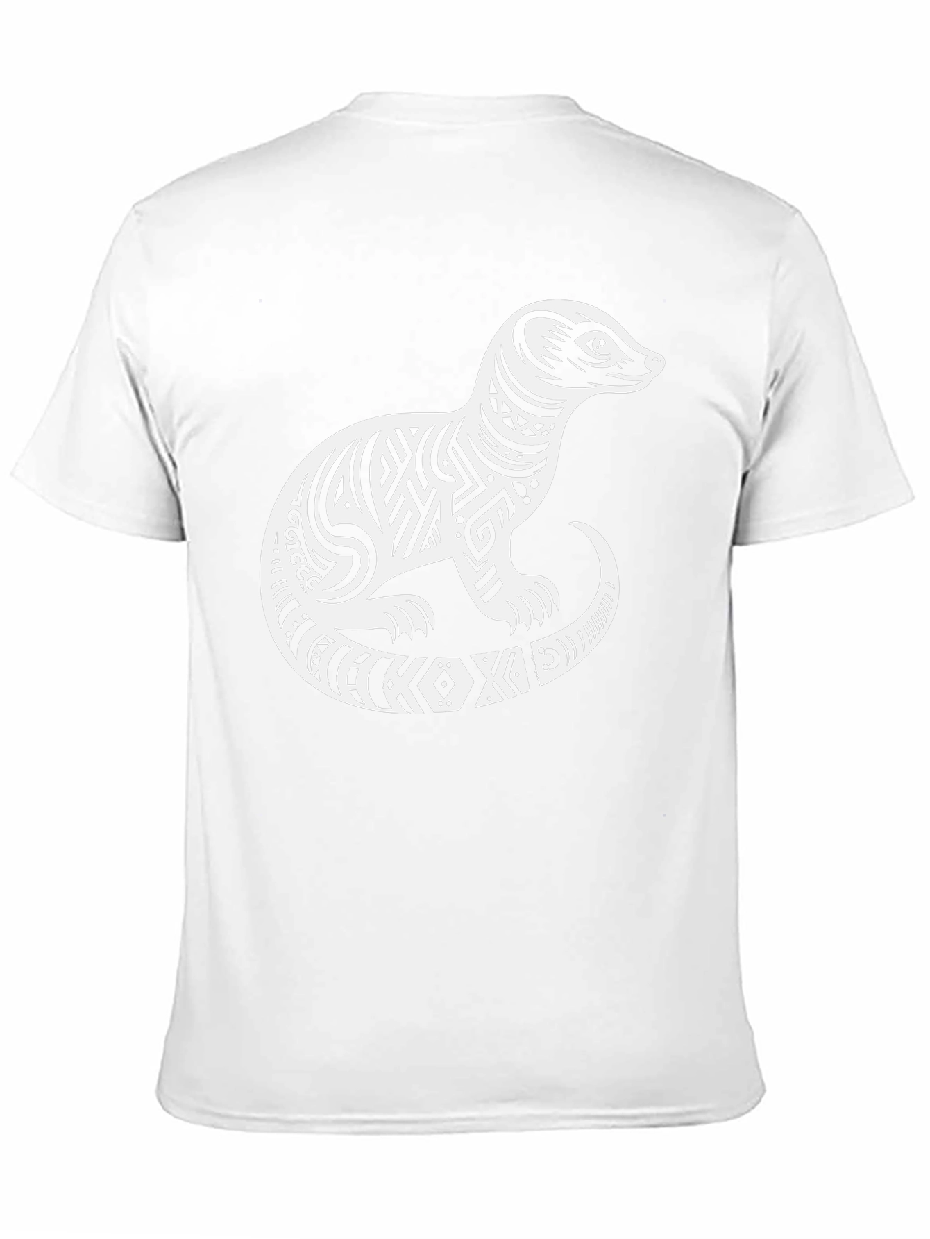 Tribal Ferret Graphic Tee - Unique Animal Design