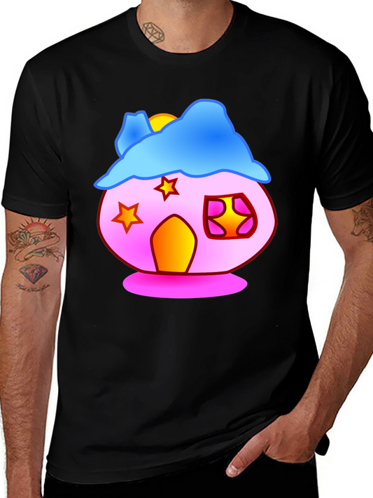Whimsical House Graphic T-Shirt