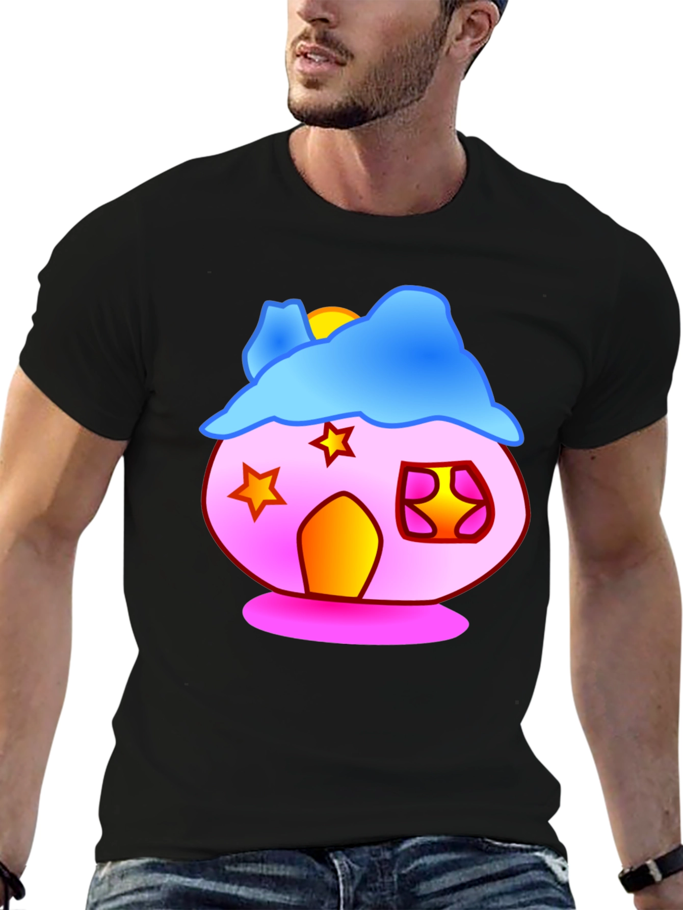 Whimsical House Graphic T-Shirt