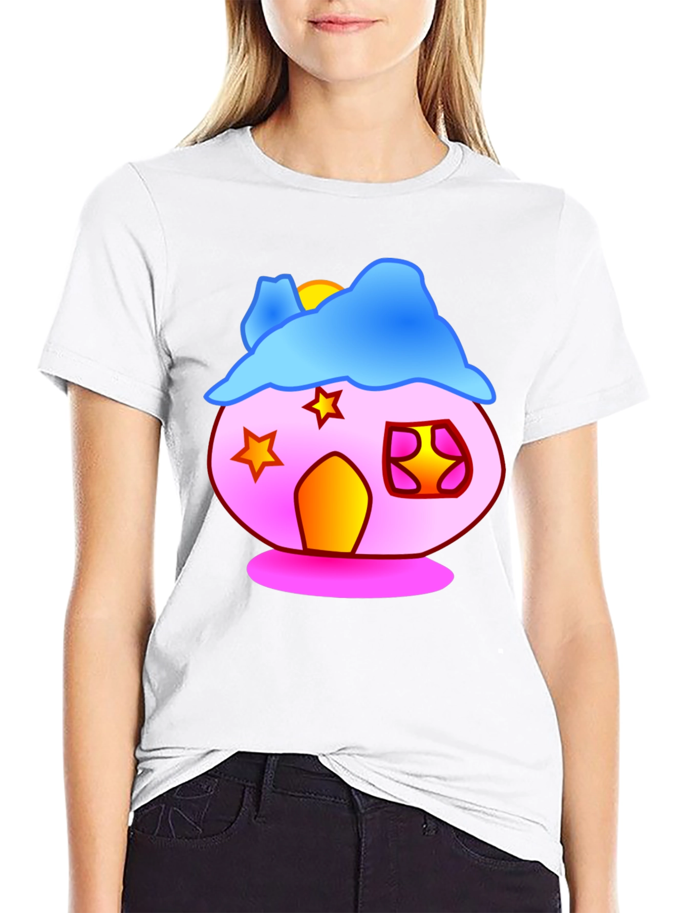 Whimsical House Graphic T-Shirt