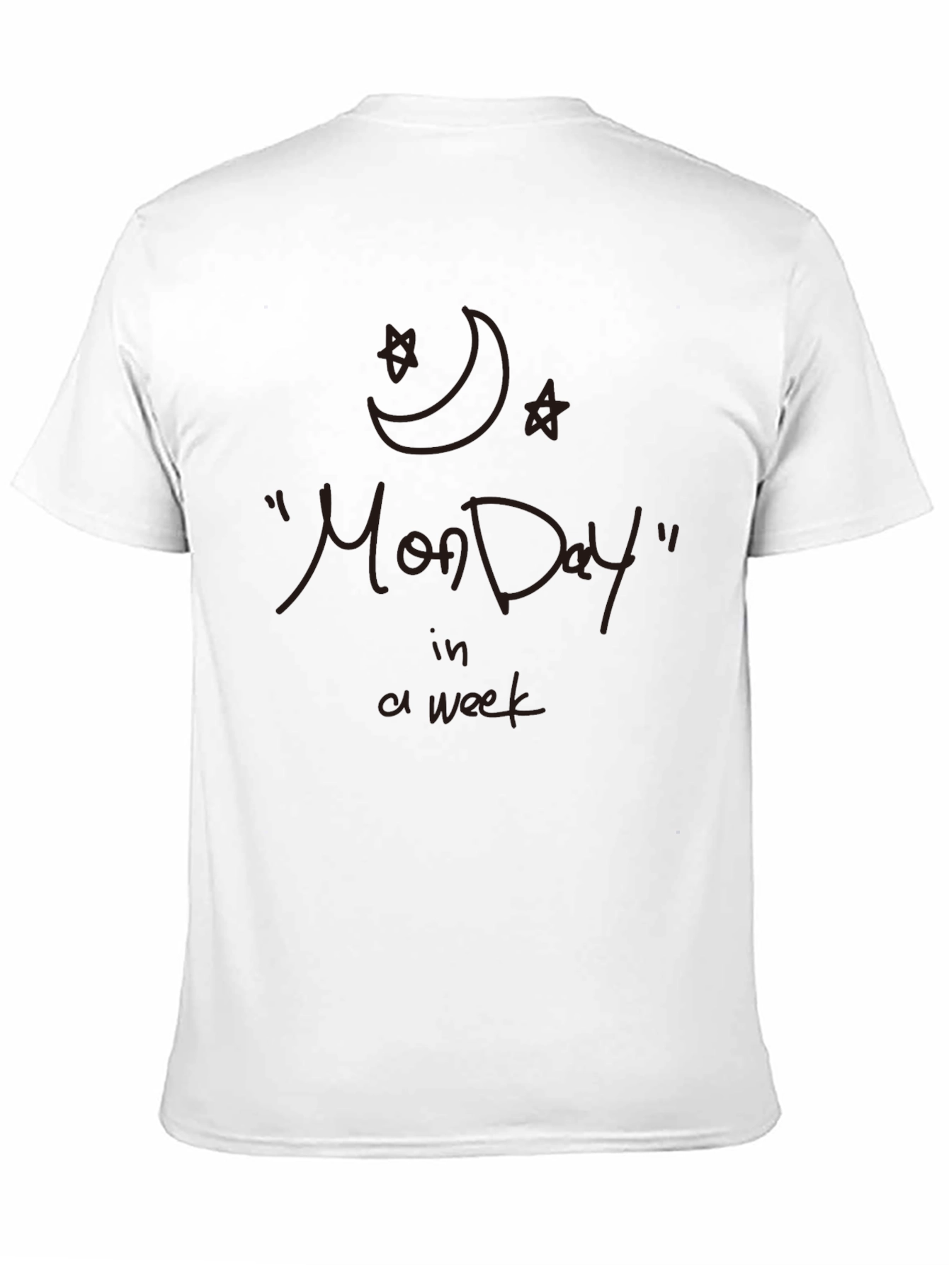 Monday T-Shirt - Casual Black Tee with Unique Graphic