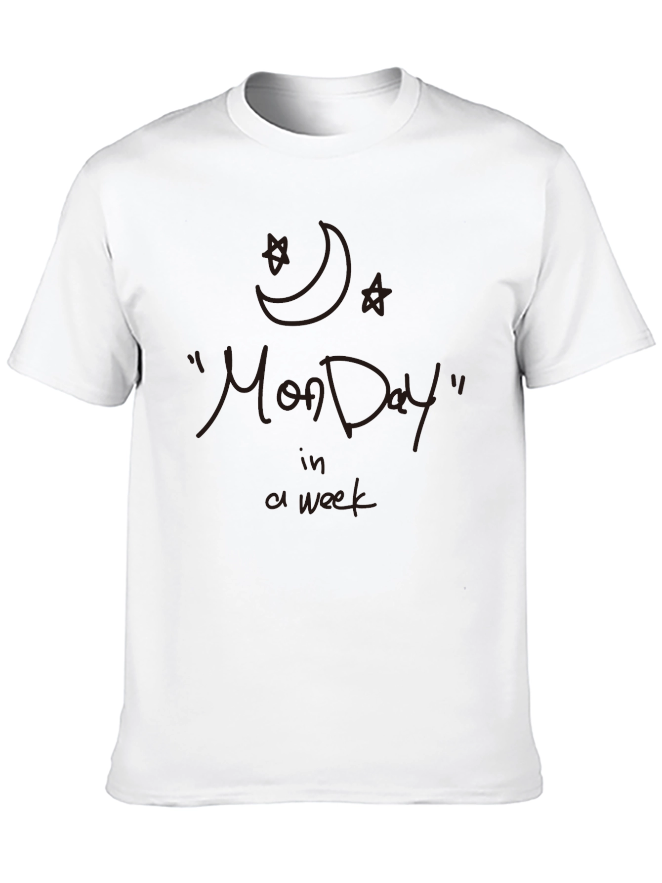 Monday T-Shirt - Casual Black Tee with Unique Graphic